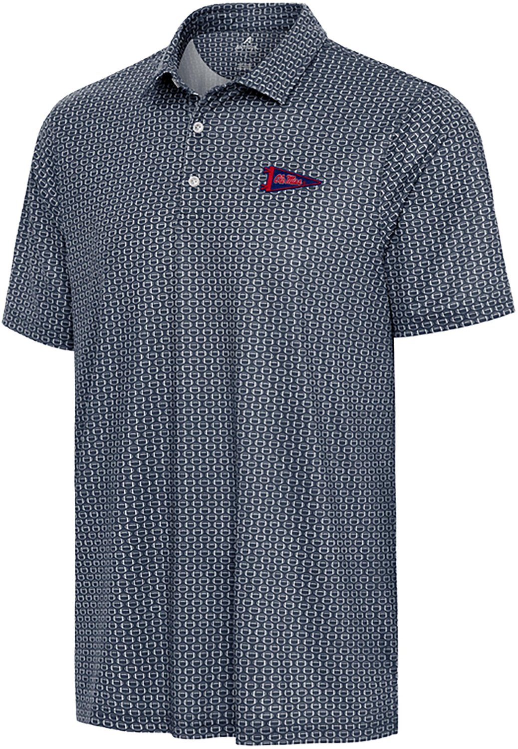 Antigua Men's University of Mississippi Pennant Huddle Polo Shirt