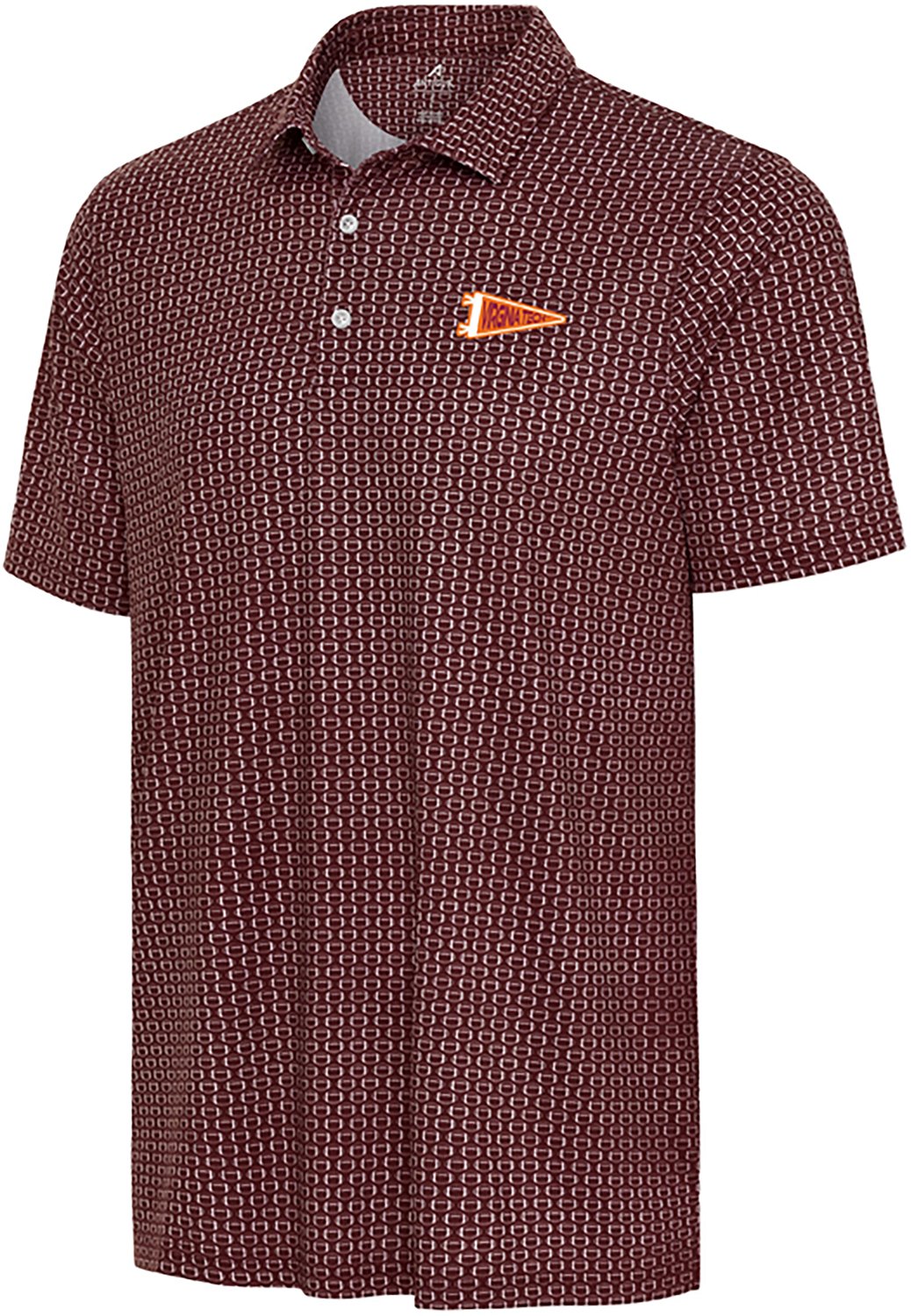 Antigua Men's Virginia Tech Pennant Huddle Polo Shirt