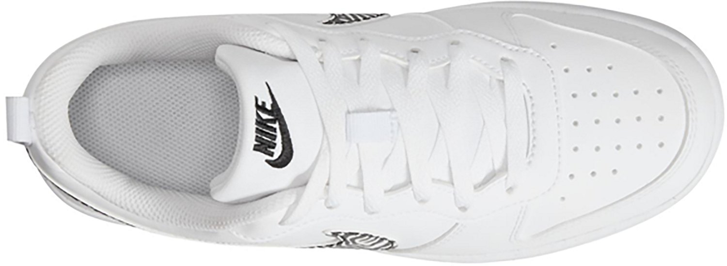 Nike Kids' Court Borough Low Zebra Print Grade School Sneakers
