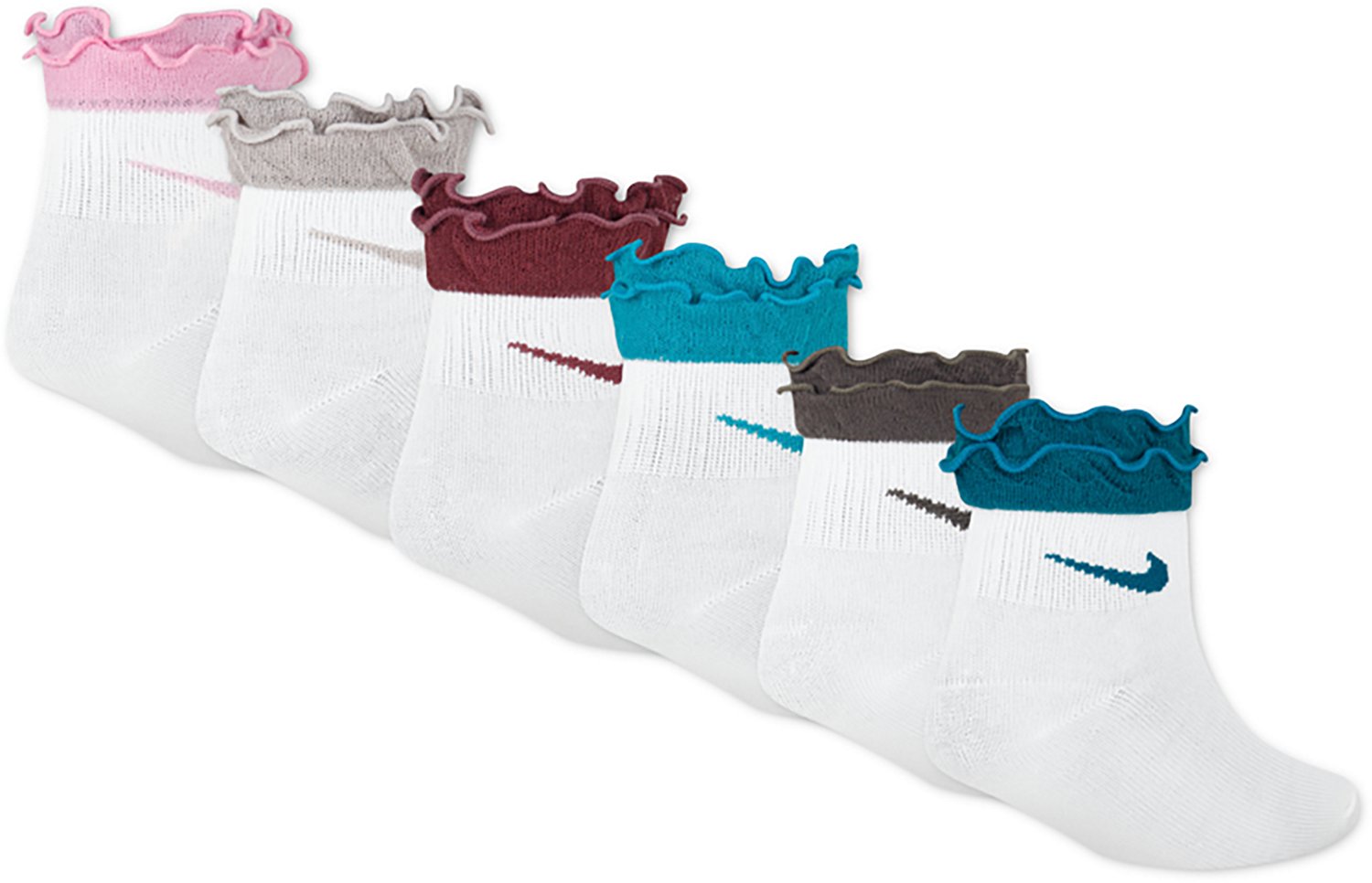 Nike Girls' Ruffle Ankle Socks 6-Pack - view number 2