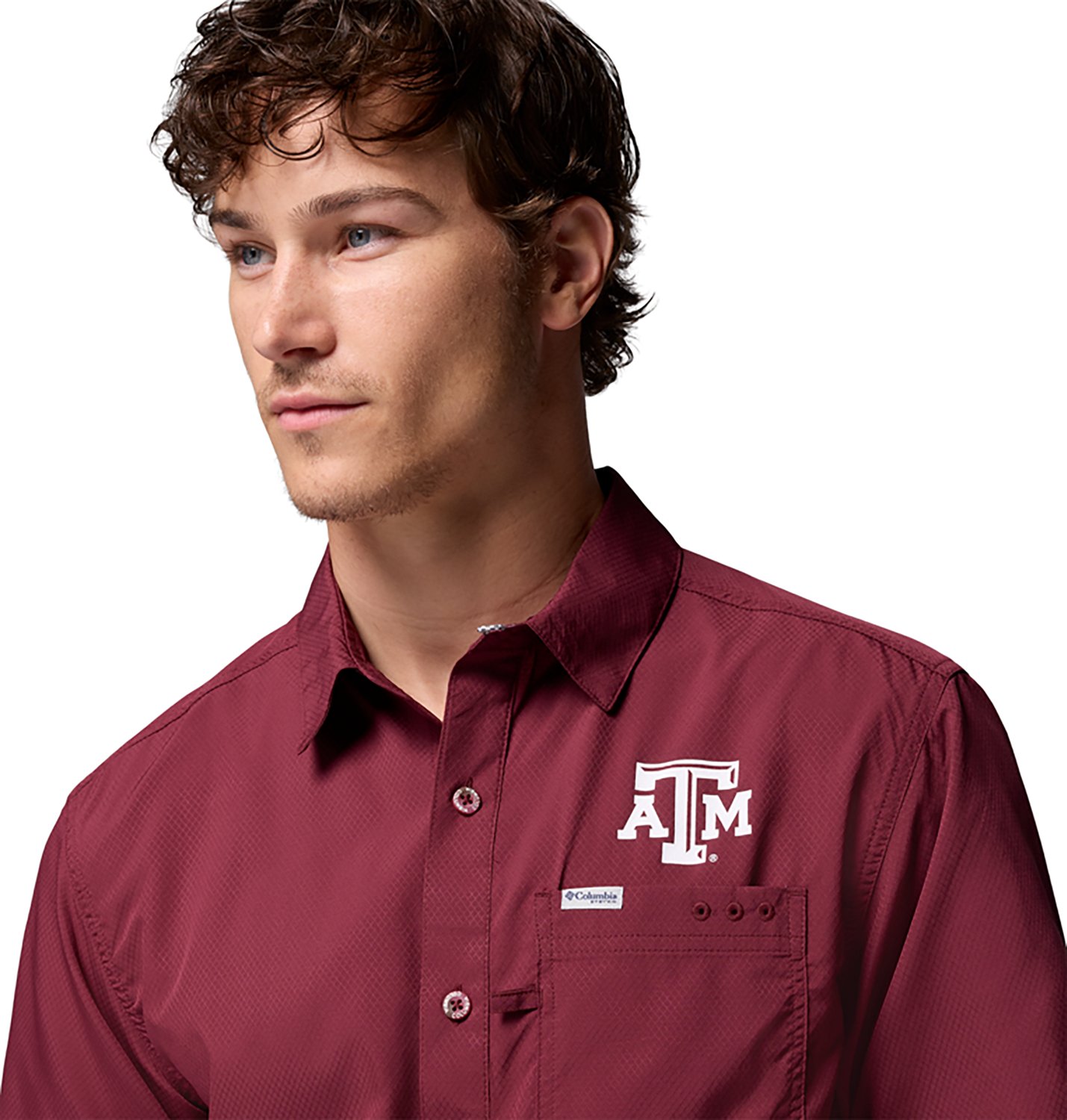 Columbia Sportswear Men's Texas A&M University Collegiate PFG Slack Tide Camp Shirt - view number 4