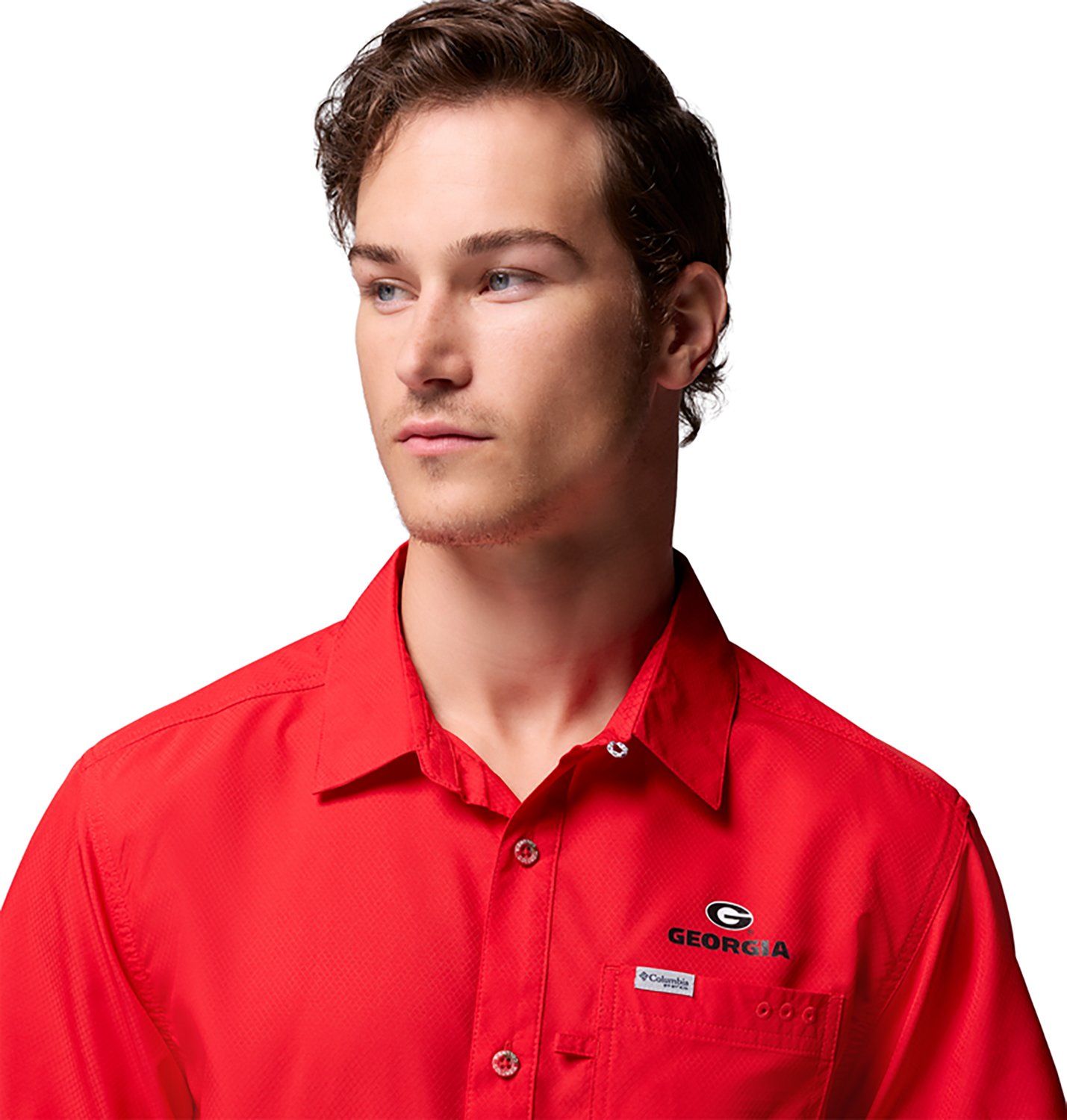 Columbia Sportswear Men's University of Georgia Collegiate PFG Slack Tide Camp Shirt - view number 4