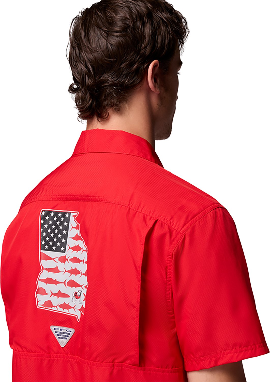 Columbia Sportswear Men's University of Georgia Collegiate PFG Slack Tide Camp Shirt - view number 5