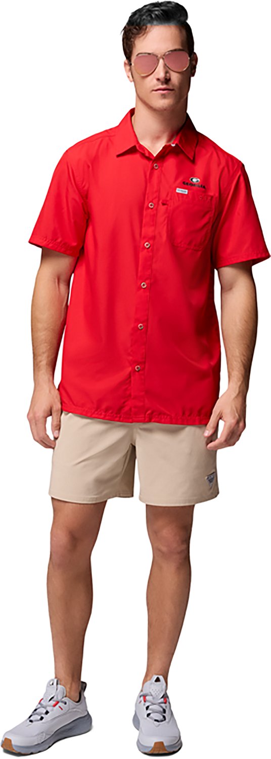 Columbia Sportswear Men's University of Georgia Collegiate PFG Slack Tide Camp Shirt - view number 7