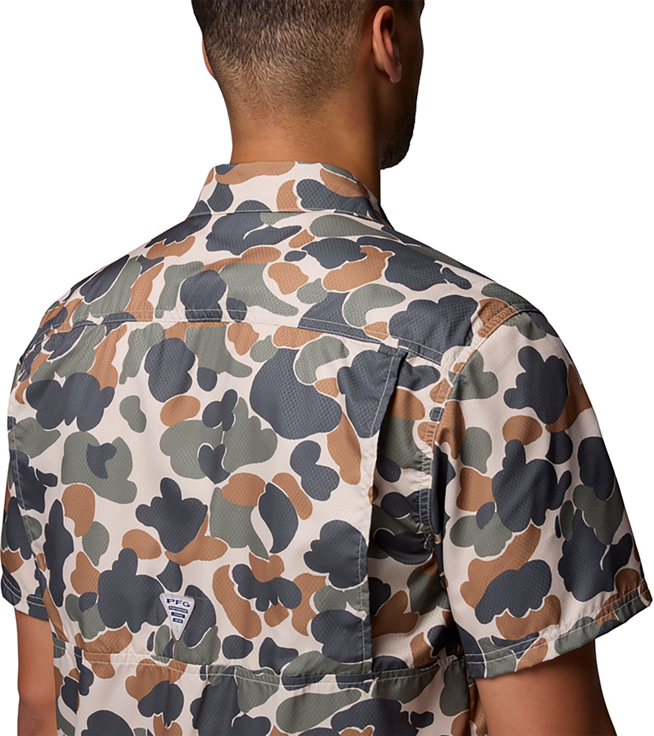 Columbia Sportswear Men's Clemson University Collegiate PFG Super Slack Tide Camo Shirt - view number 5
