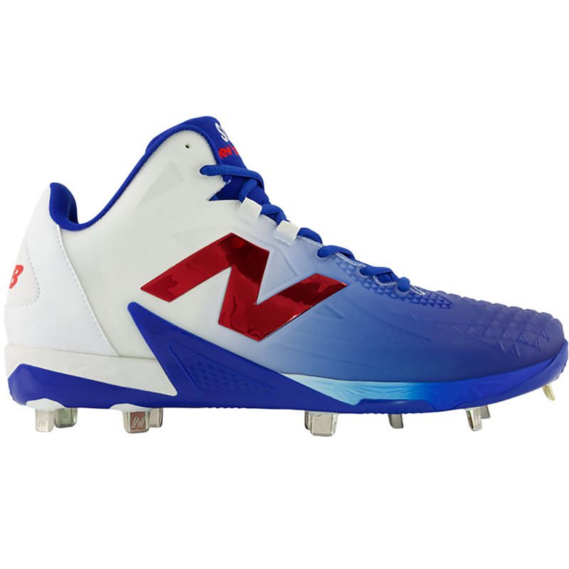 New Balance Men's Ohtani Energy Metal Baseball Cleats, Size 13, White/Royal
