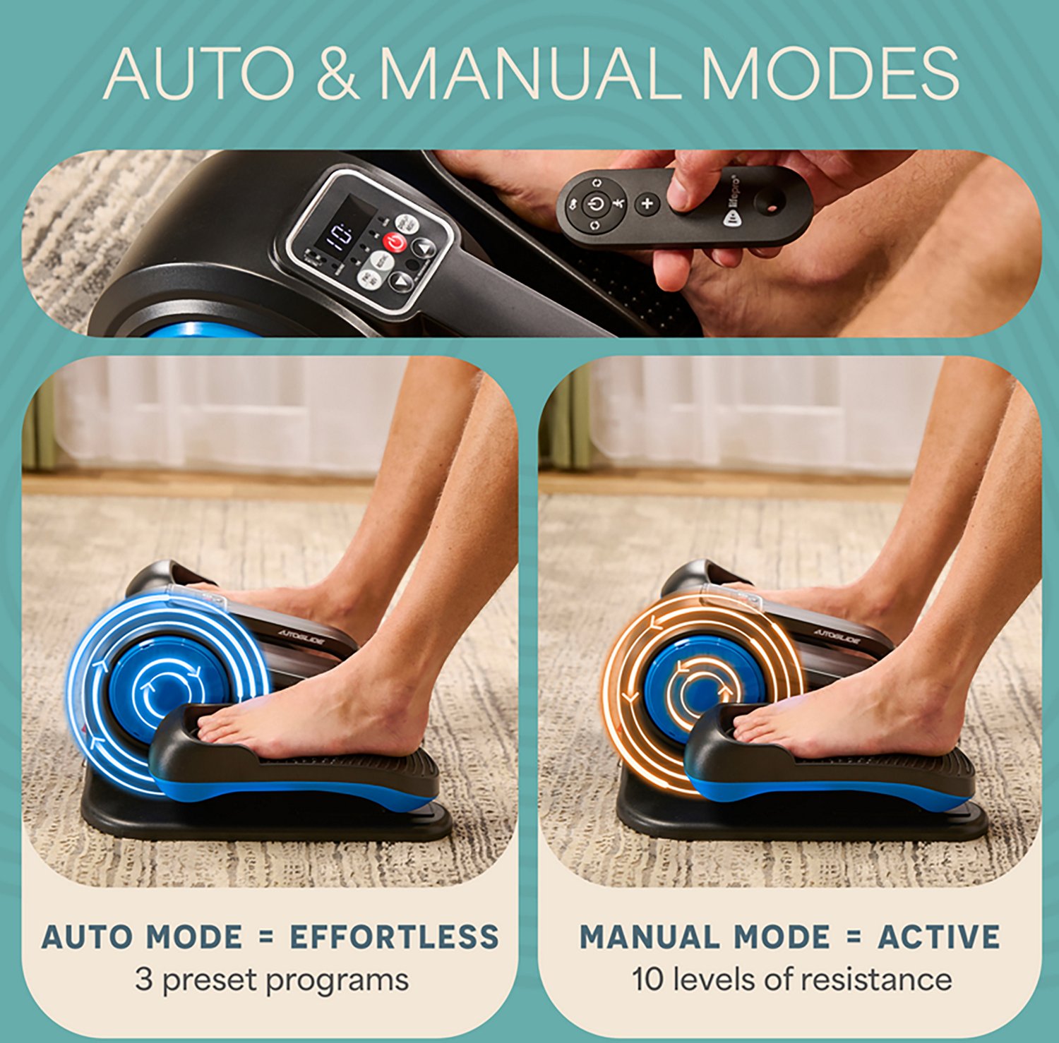 AutoGlide Red™ Under Desk Elliptical Machine - view number 4