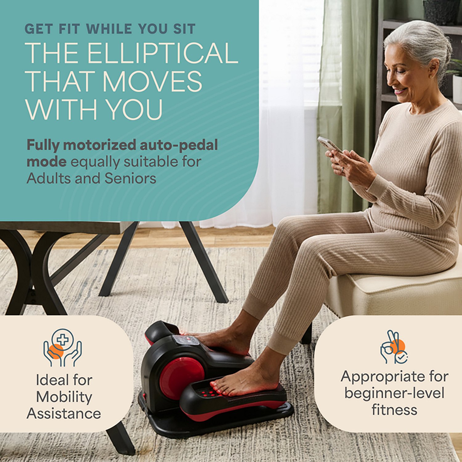 Lifepro AutoGlide Automatic Under Desk Elliptical Machine - view number 4