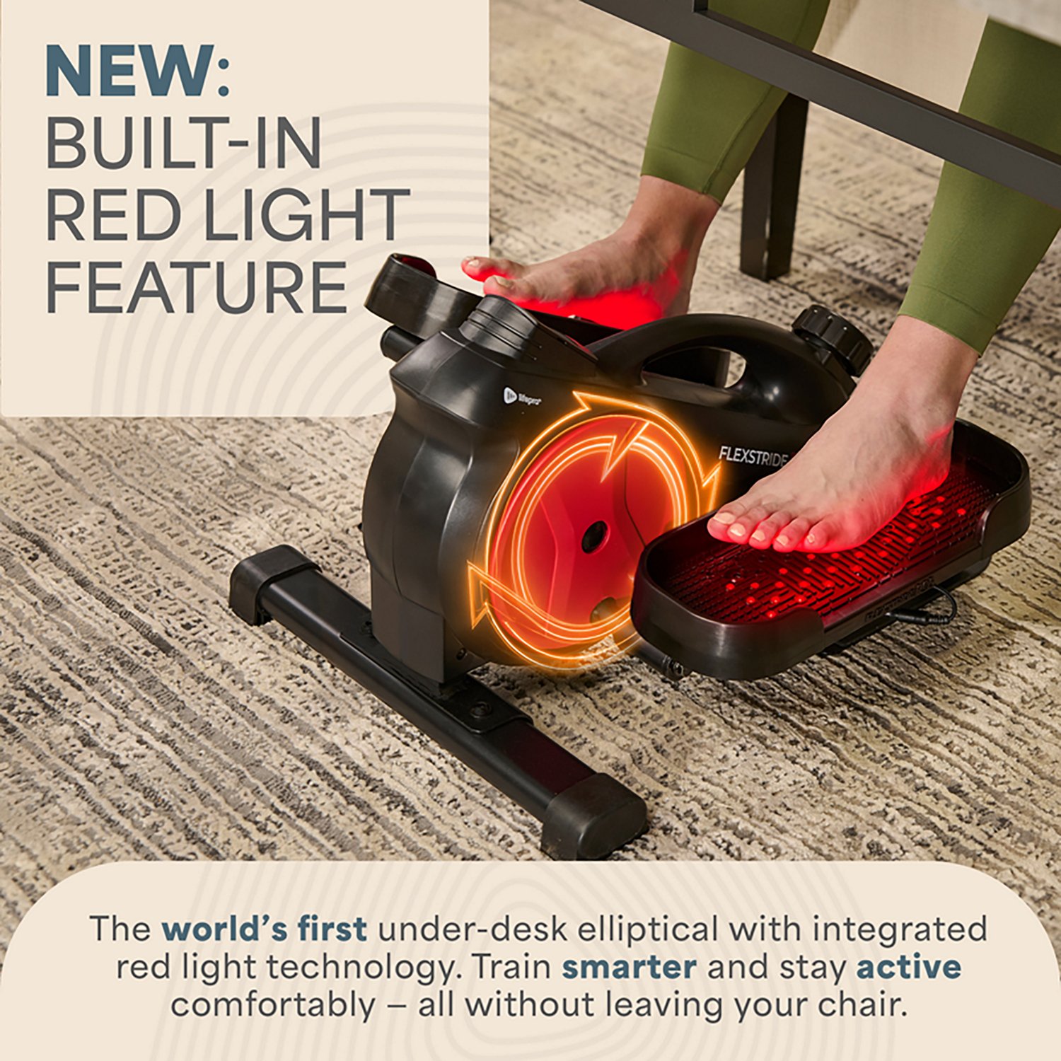 Lifepro FlexStride Red Light Therapy Under Desk Elliptical - view number 2