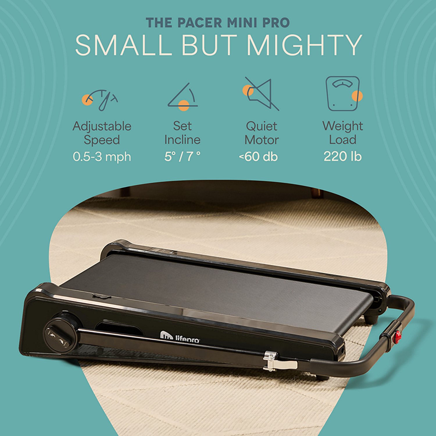 Lifepro PacerMini Compact Walking Treadmill - view number 5