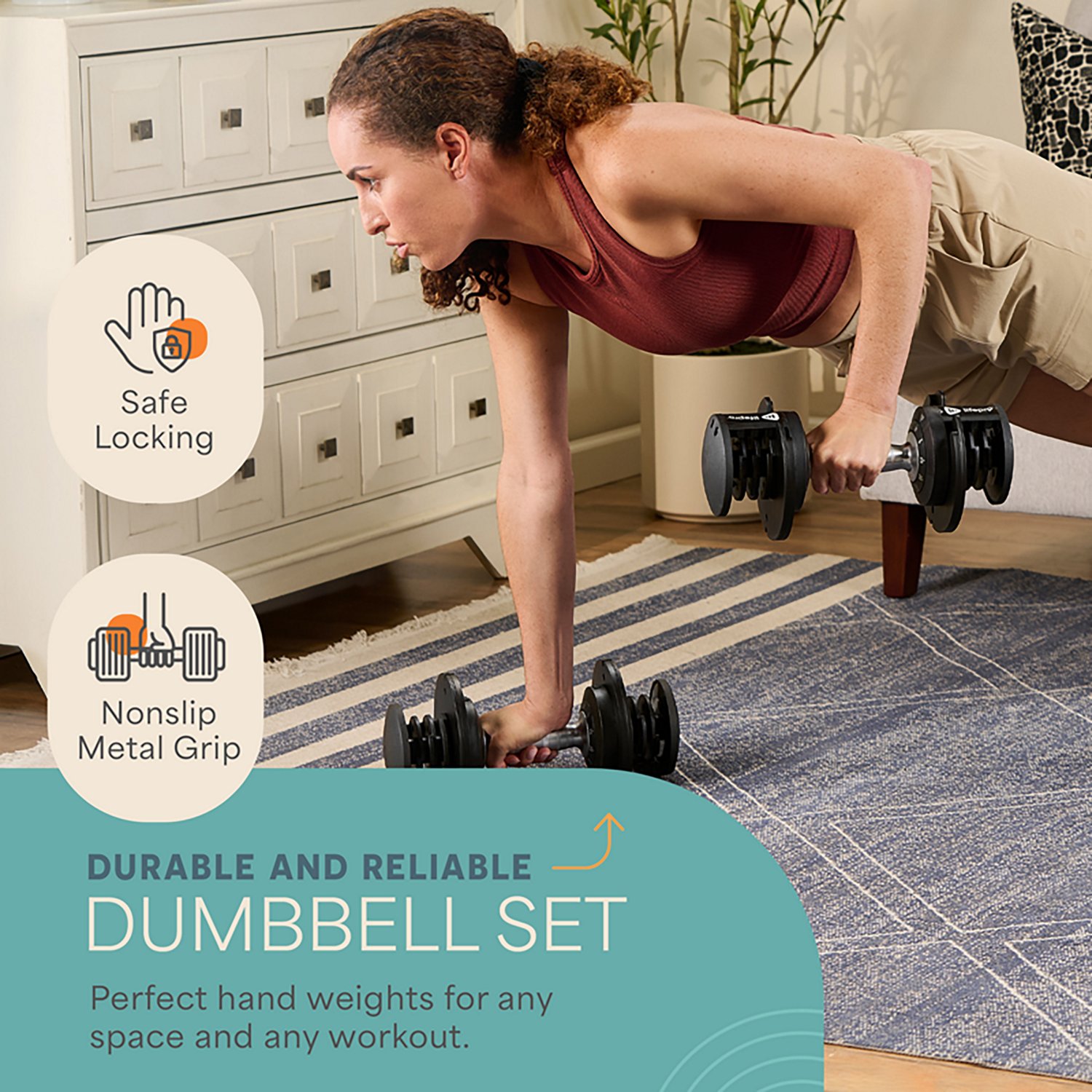 Lifepro PowerUp Plus 25 lb Adjustable Dumbbells 2-Pack - view number 6