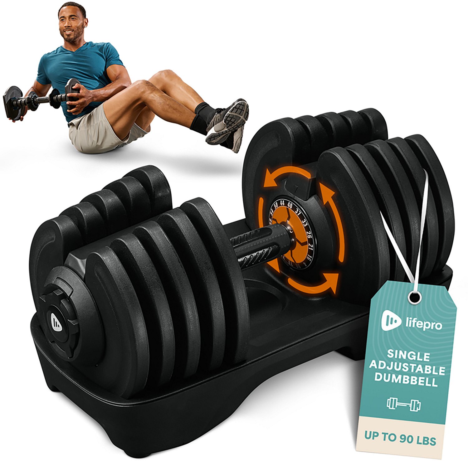 Lifepro TriForm Max 90 lb Adjustable Dumbbell