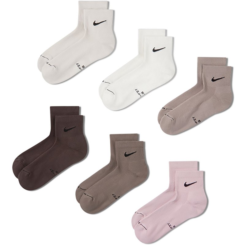 Nike 6 Pack Medium Everyday Elevated Cushion Ankle Socks (Assorted) - Size 0.0 OT