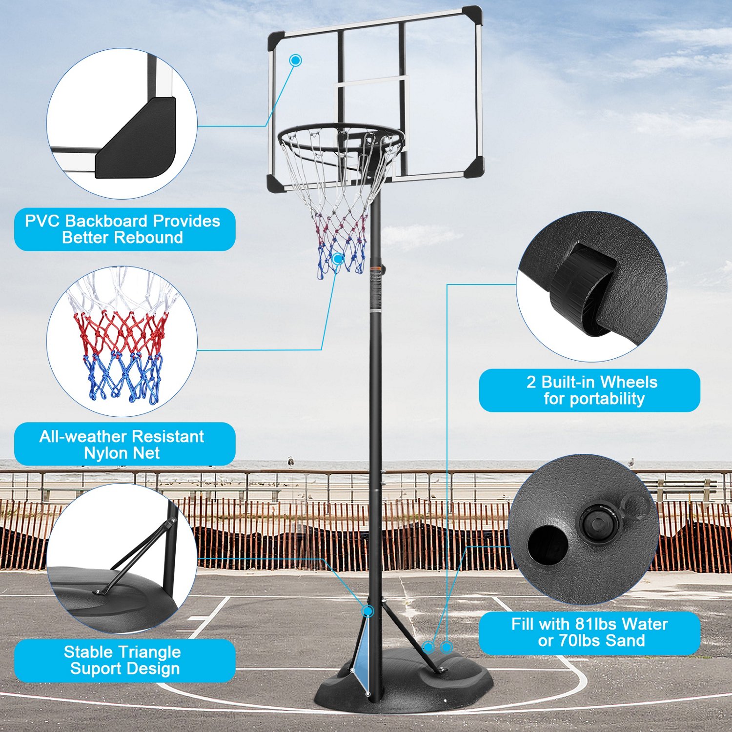 Trustmade 32 in Portable Basketball Hoop - view number 2