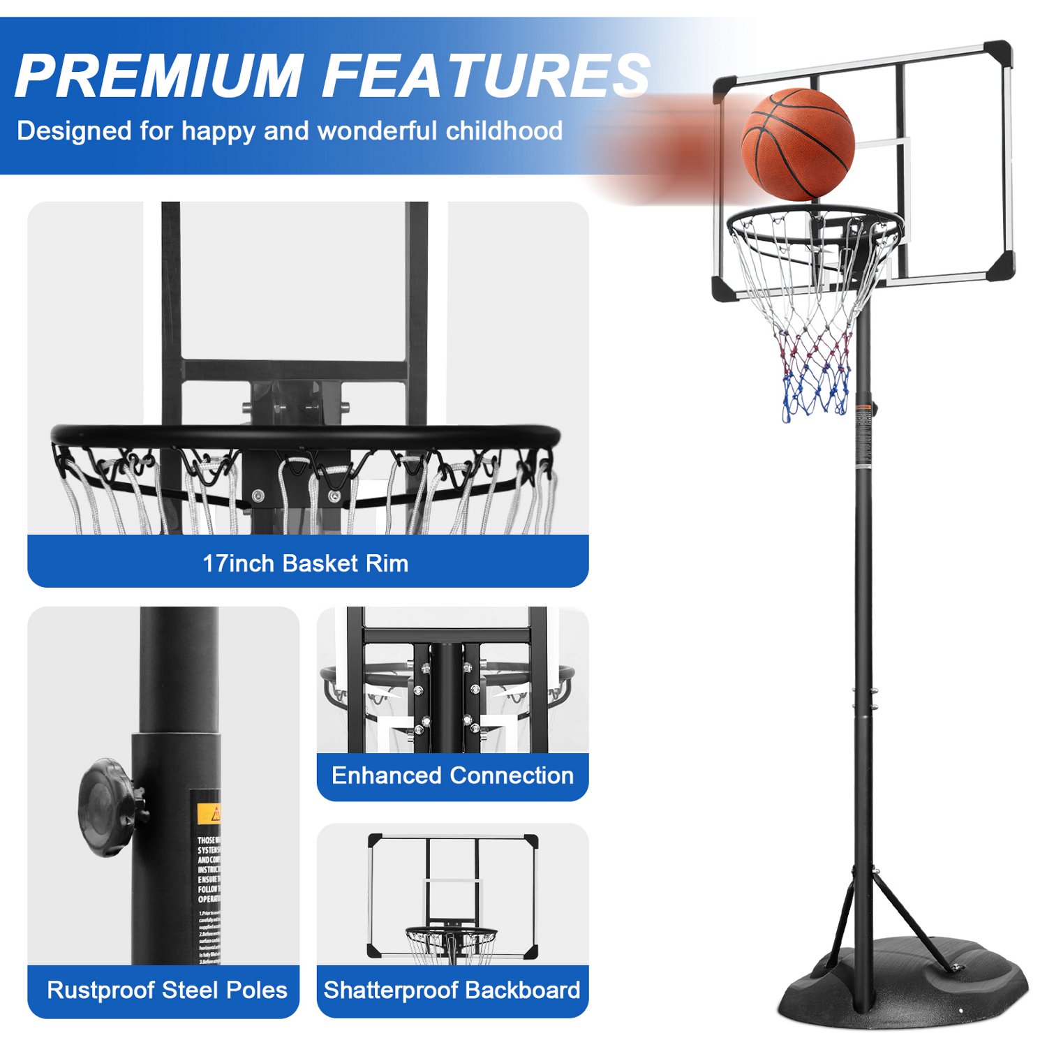 Trustmade 32 in Portable Basketball Hoop - view number 4