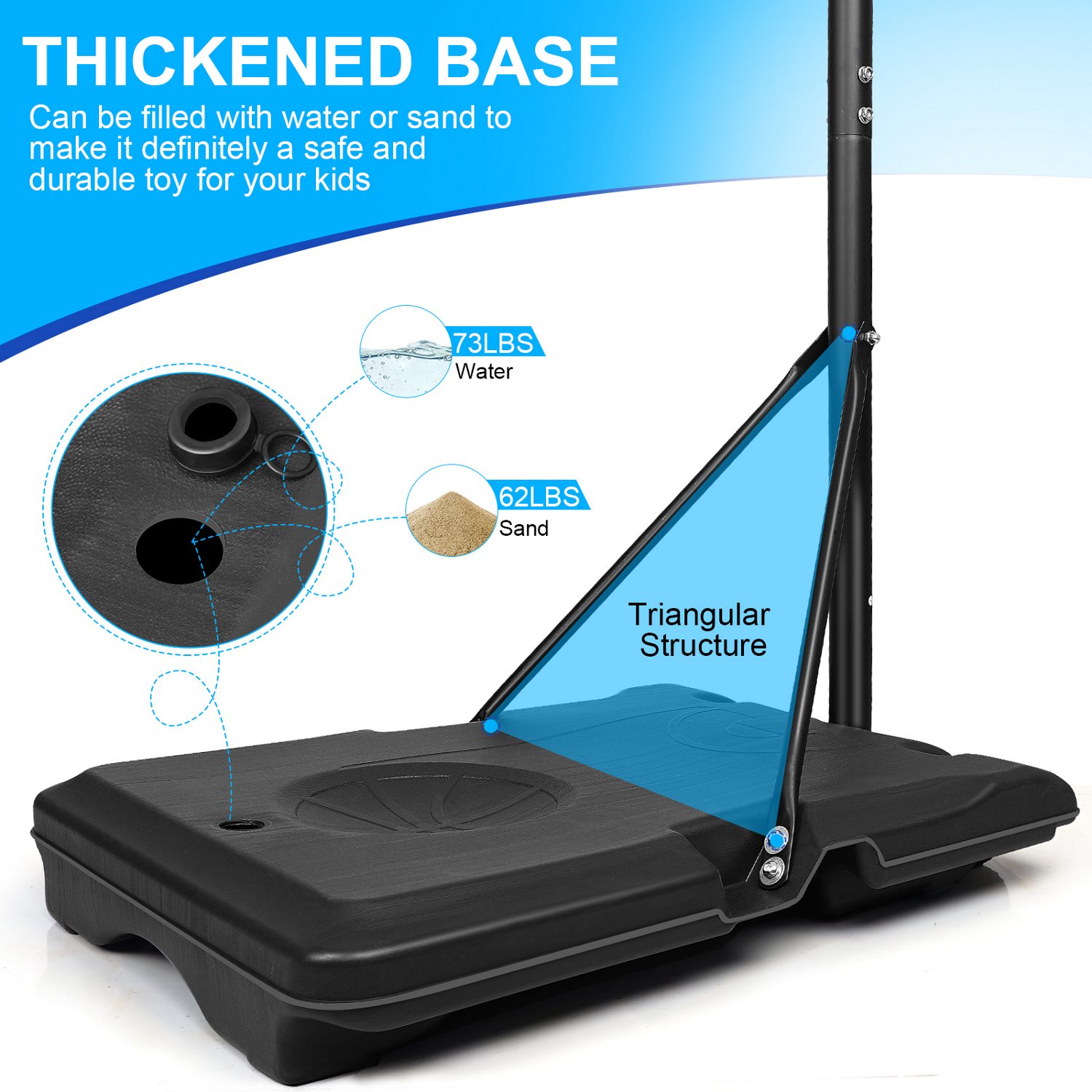 Trustmade 28 in Portable Basketball Hoop with Polycarbonate Backboard - view number 2
