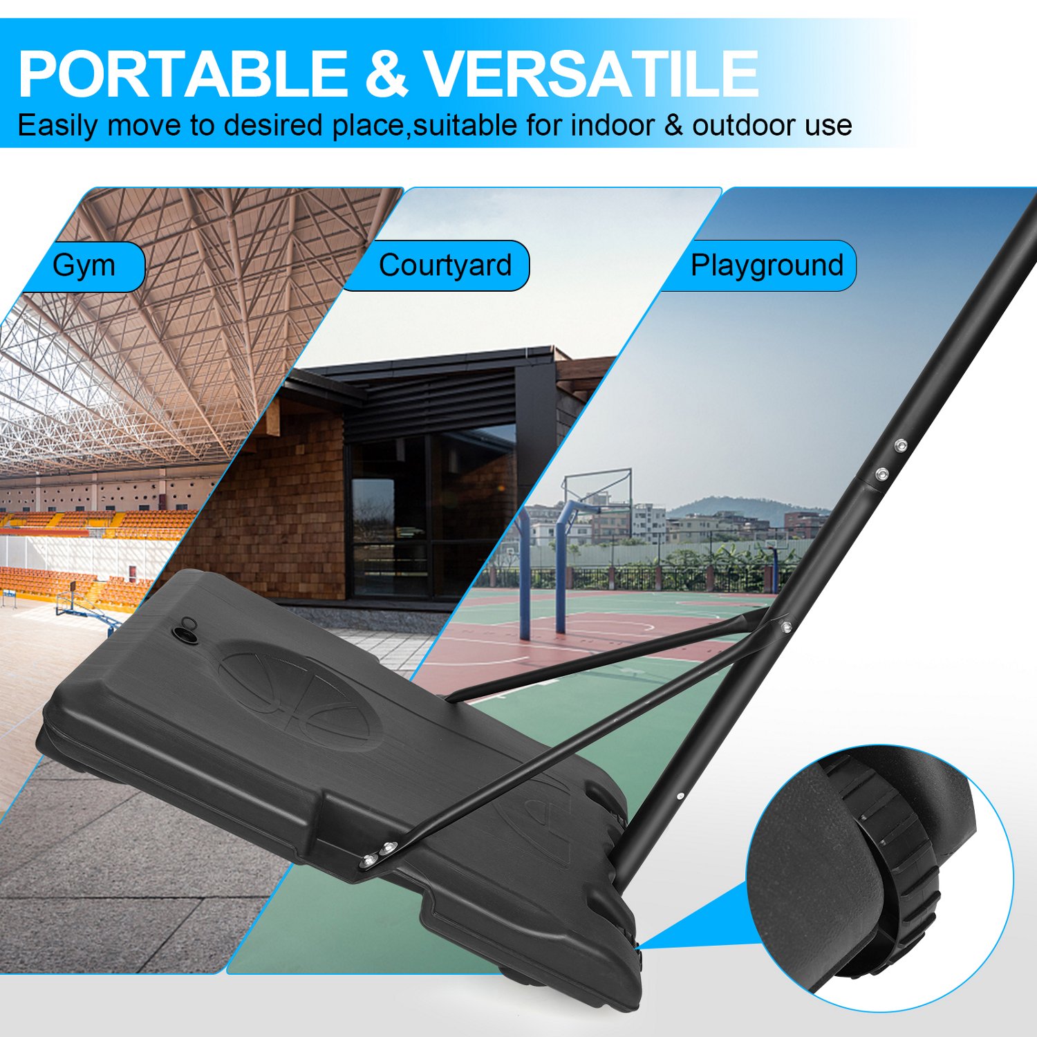 Trustmade 28 in Portable Basketball Hoop with Polycarbonate Backboard - view number 5