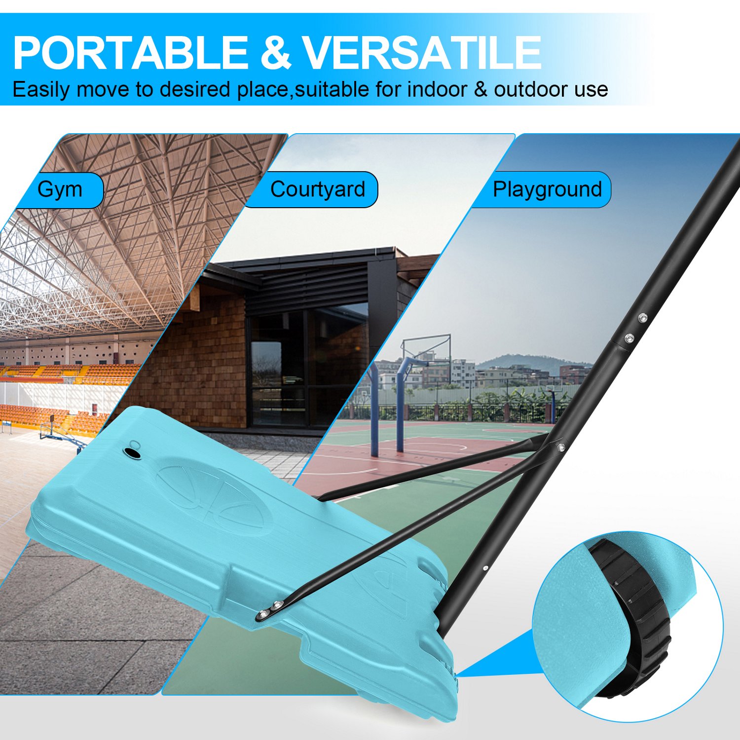 Trustmade 28 in Portable Basketball Hoop with Polycarbonate Backboard - view number 4