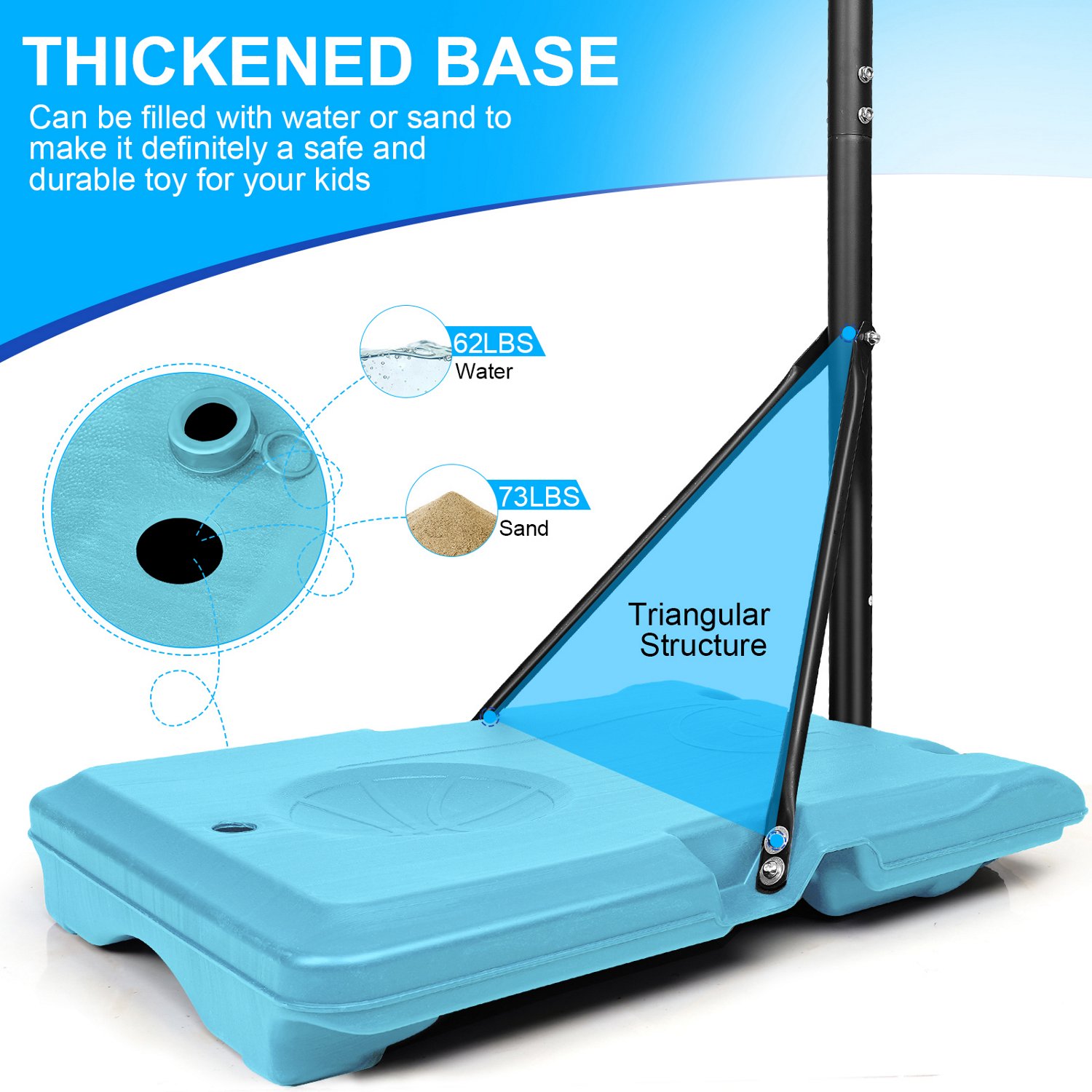 Trustmade 28 in Portable Basketball Hoop with Polycarbonate Backboard - view number 5