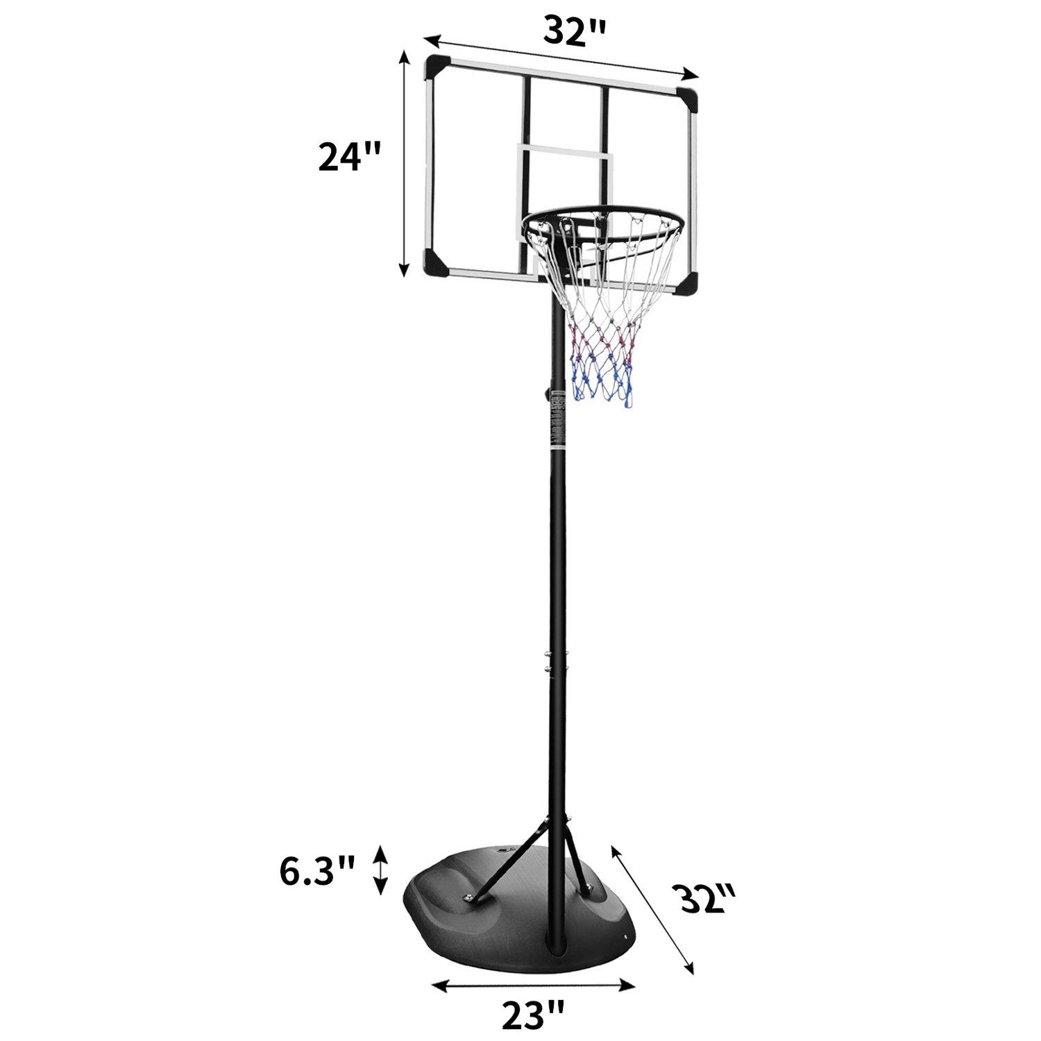 Trustmade 32 in Portable Basketball Hoop with PVC Backboard - view number 2