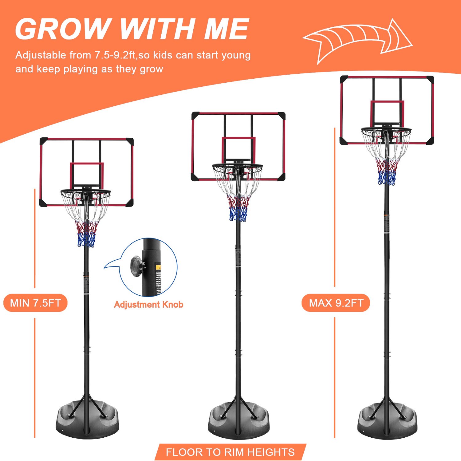 Trustmade 32 in Portable Basketball Hoop with PVC Backboard - view number 2
