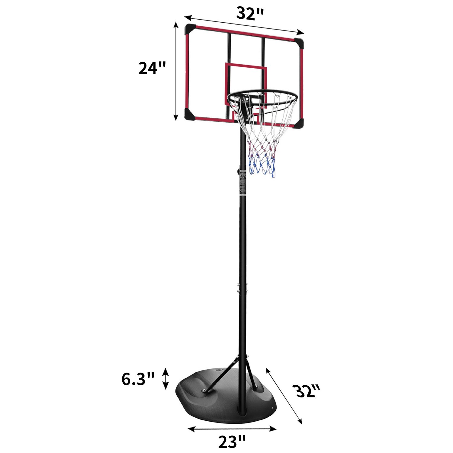 Trustmade 32 in Portable Basketball Hoop with PVC Backboard - view number 5