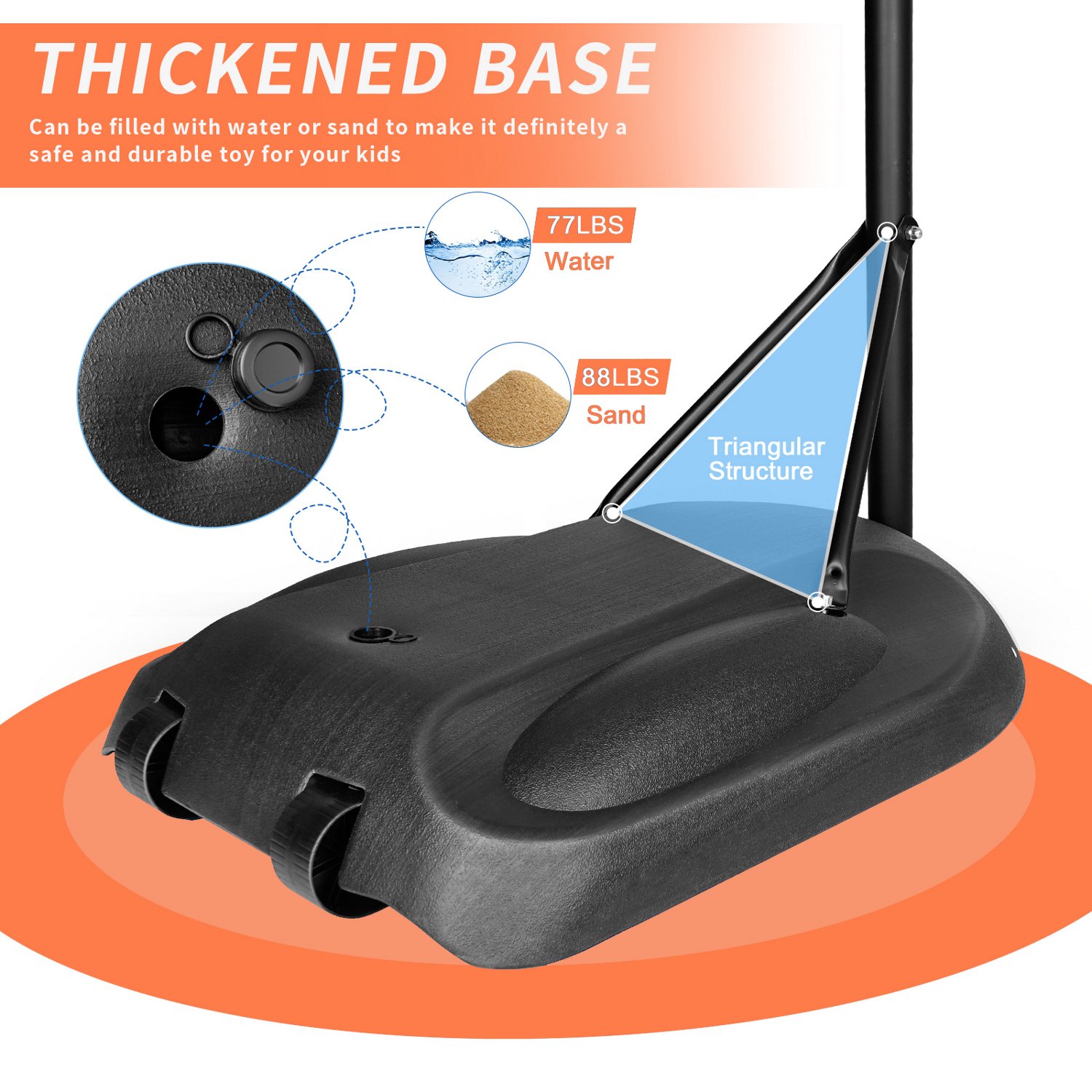 Trustmade 32 in Portable Basketball Hoop with PVC Backboard - view number 6