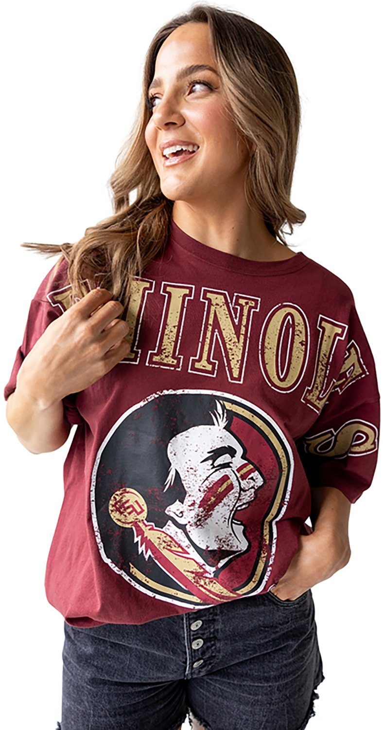 Gameday Social Women's Florida State University Southern Split Oversized Band T-shirt
