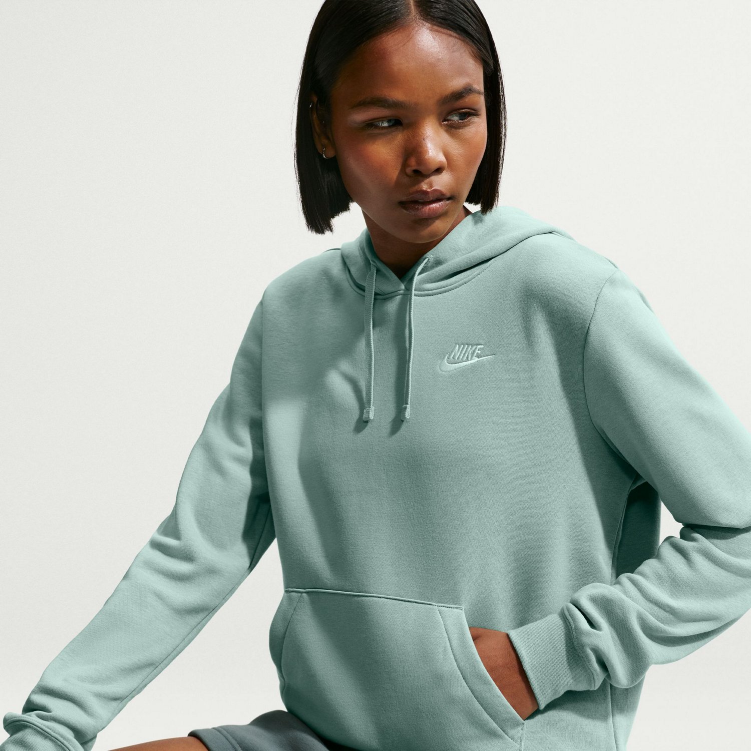 Nike Women's Club Fleece Pullover Hoodie                                                                                         - view number 5