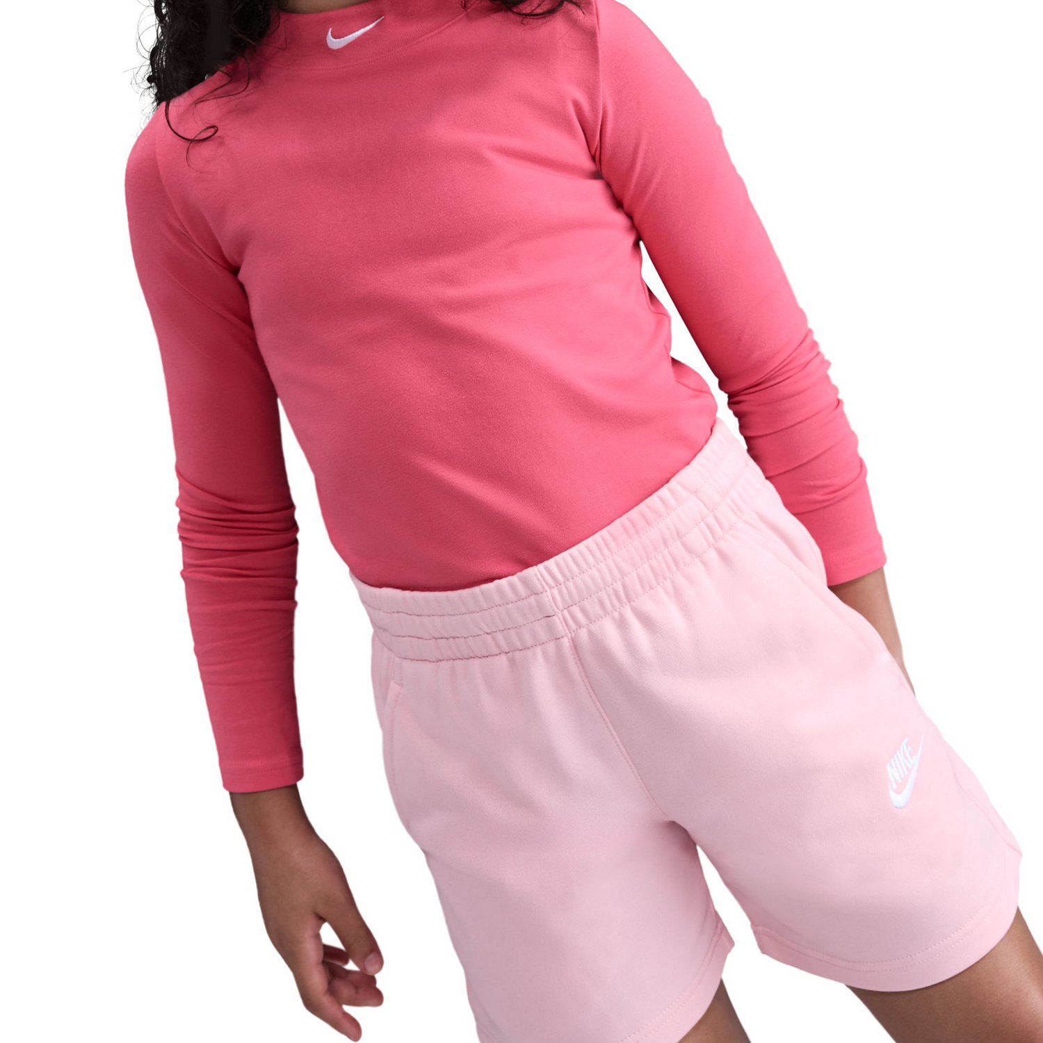 Nike Girls' Sportswear Club Fleece Shorts 5 in - view number 3