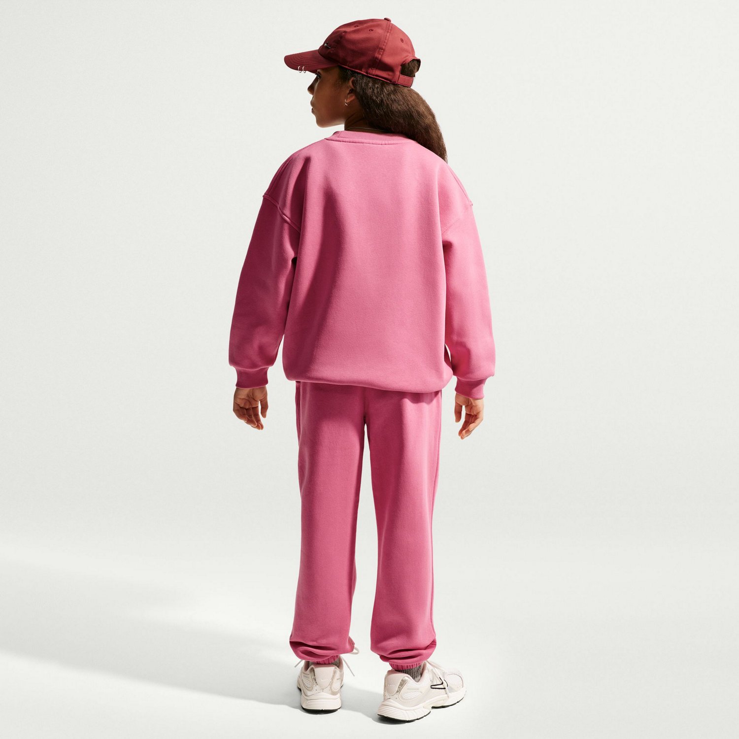 Nike Girls' Sportswear Club Fleece Oversized Crew Pullover - view number 2