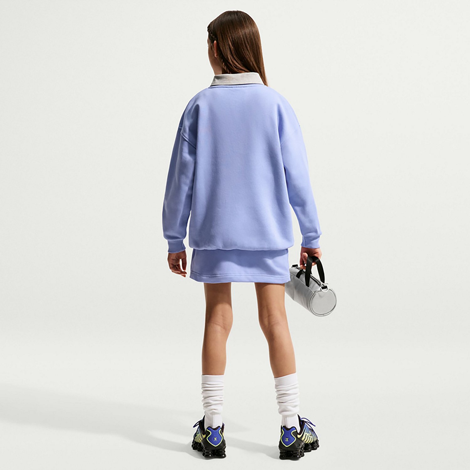 Nike Girls' Sportswear Club Fleece Oversized Crew Pullover - view number 2