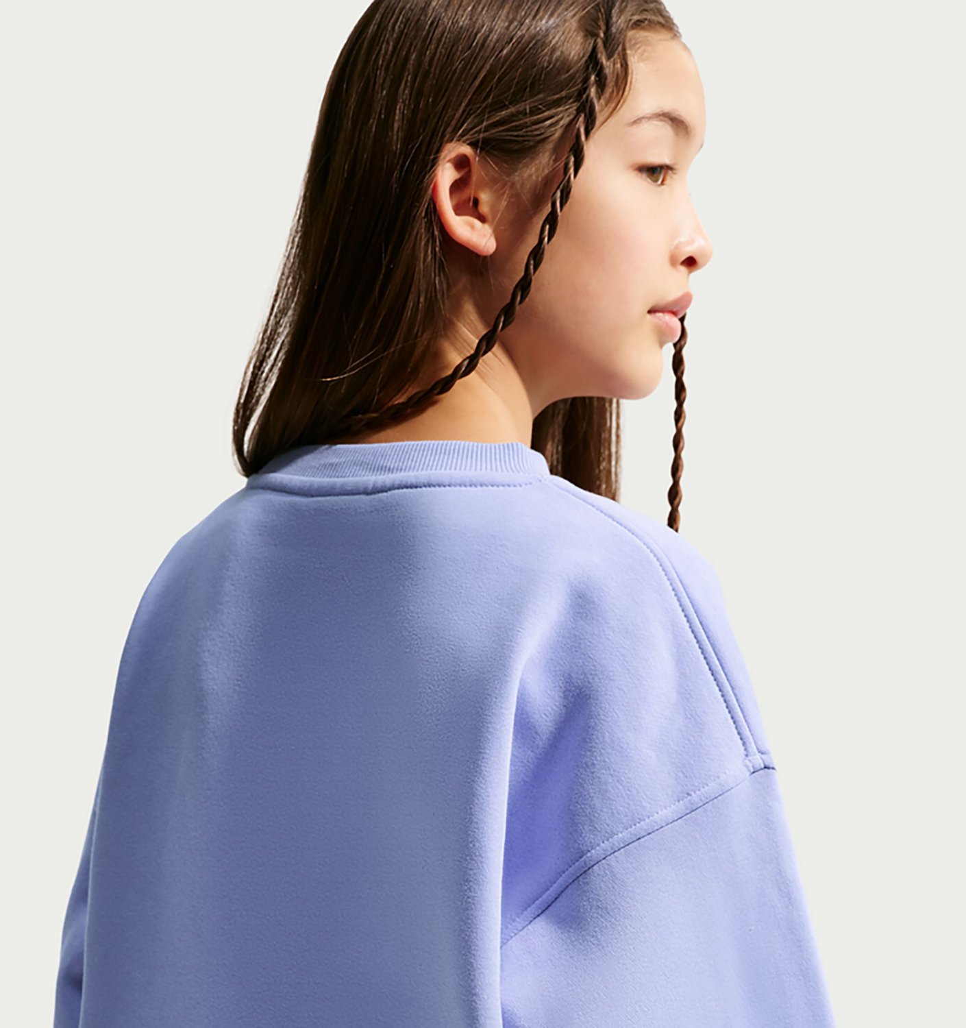 Nike Girls' Sportswear Club Fleece Oversized Crew Pullover - view number 4