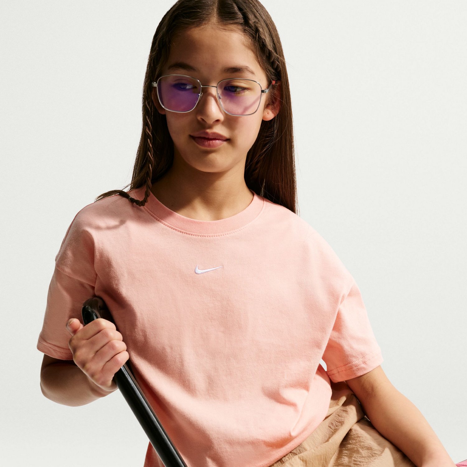 Nike Girls' Sportswear Essential Boxy Short Sleeve T-shirt - view number 5