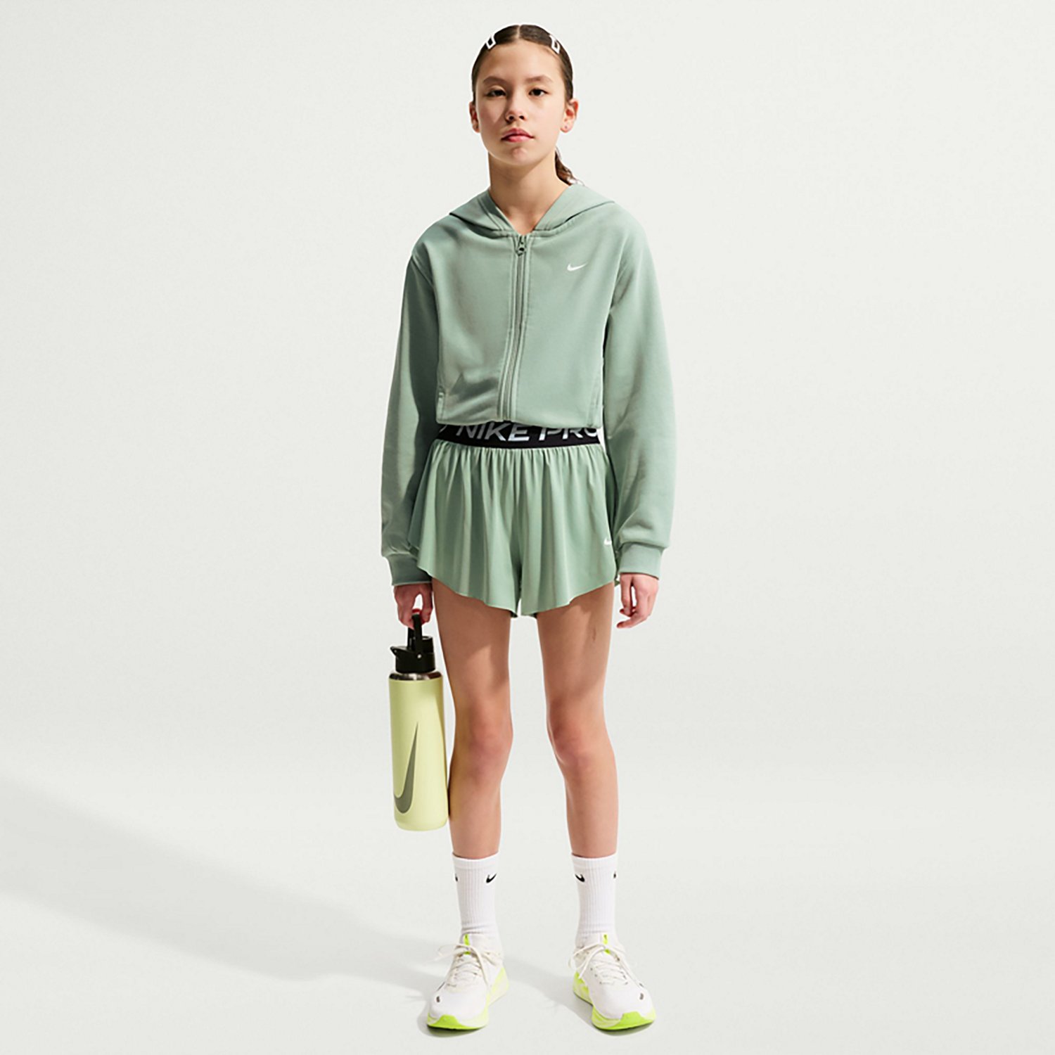 Nike Girls' Pro Dri-FIT 2 in 1 Knit Shorts 3 in