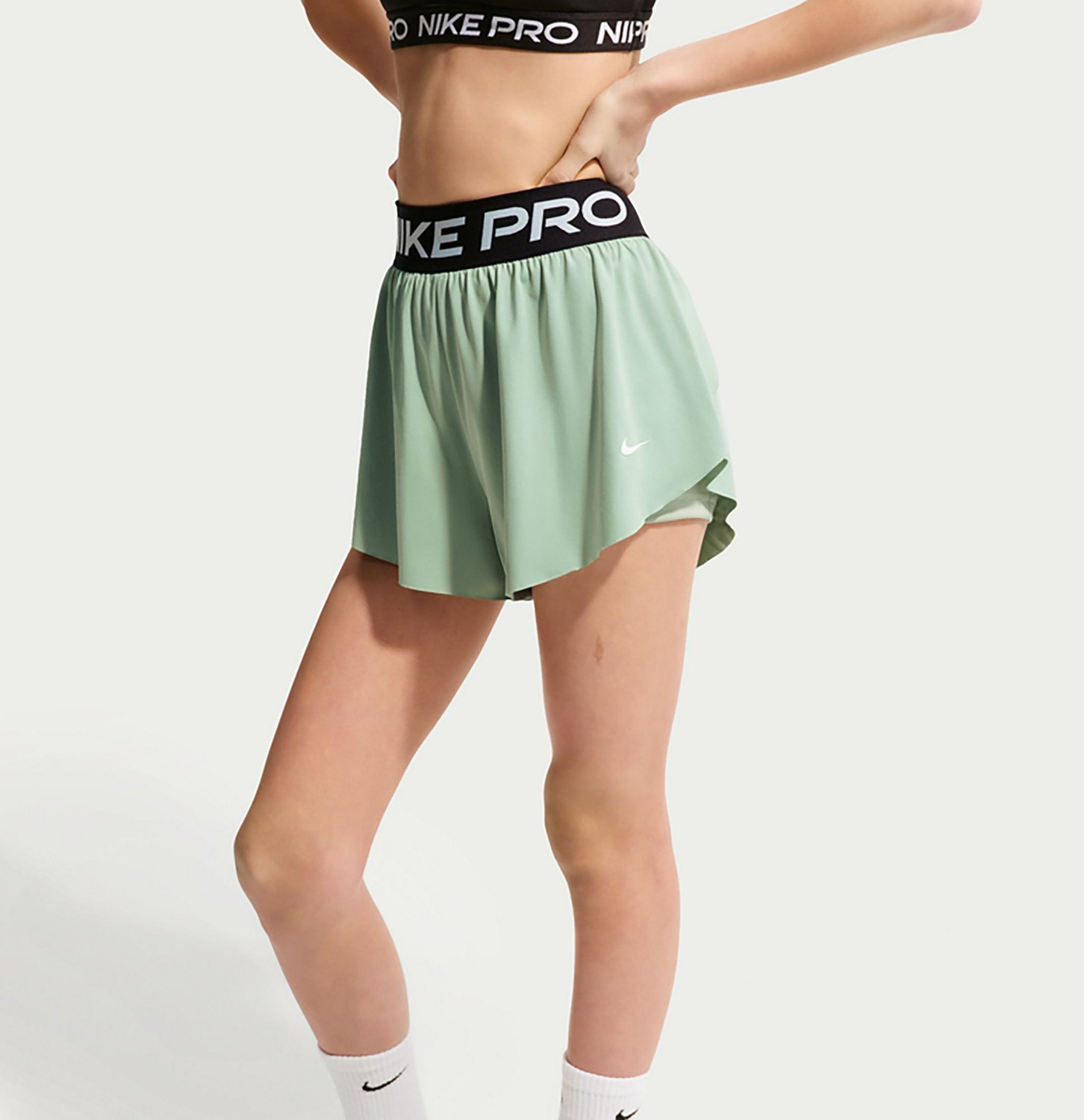 Nike Girls' Pro Dri-FIT 2 in 1 Knit Shorts 3 in - view number 3