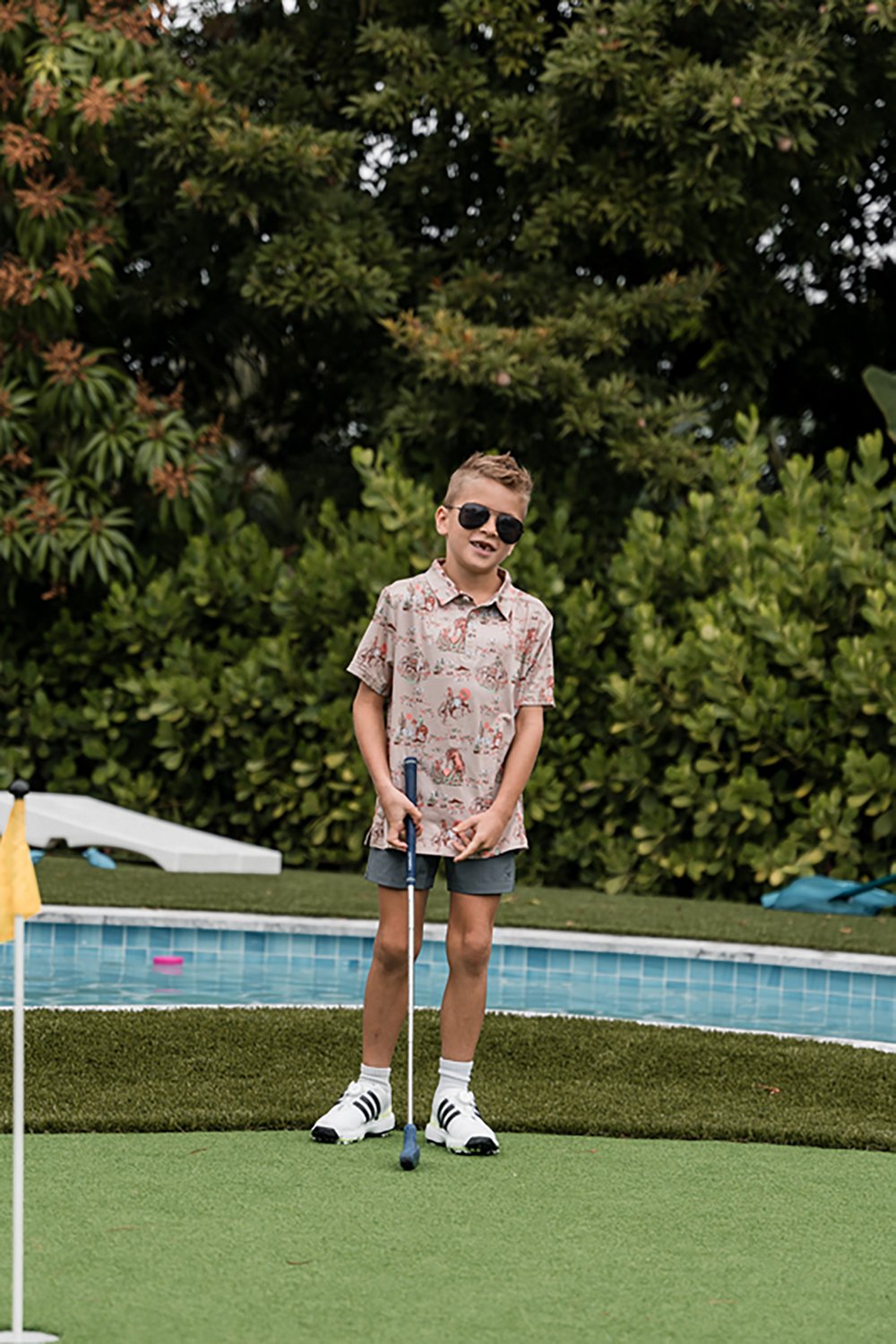 BURLEBO Boys' Performance Polo Shirt