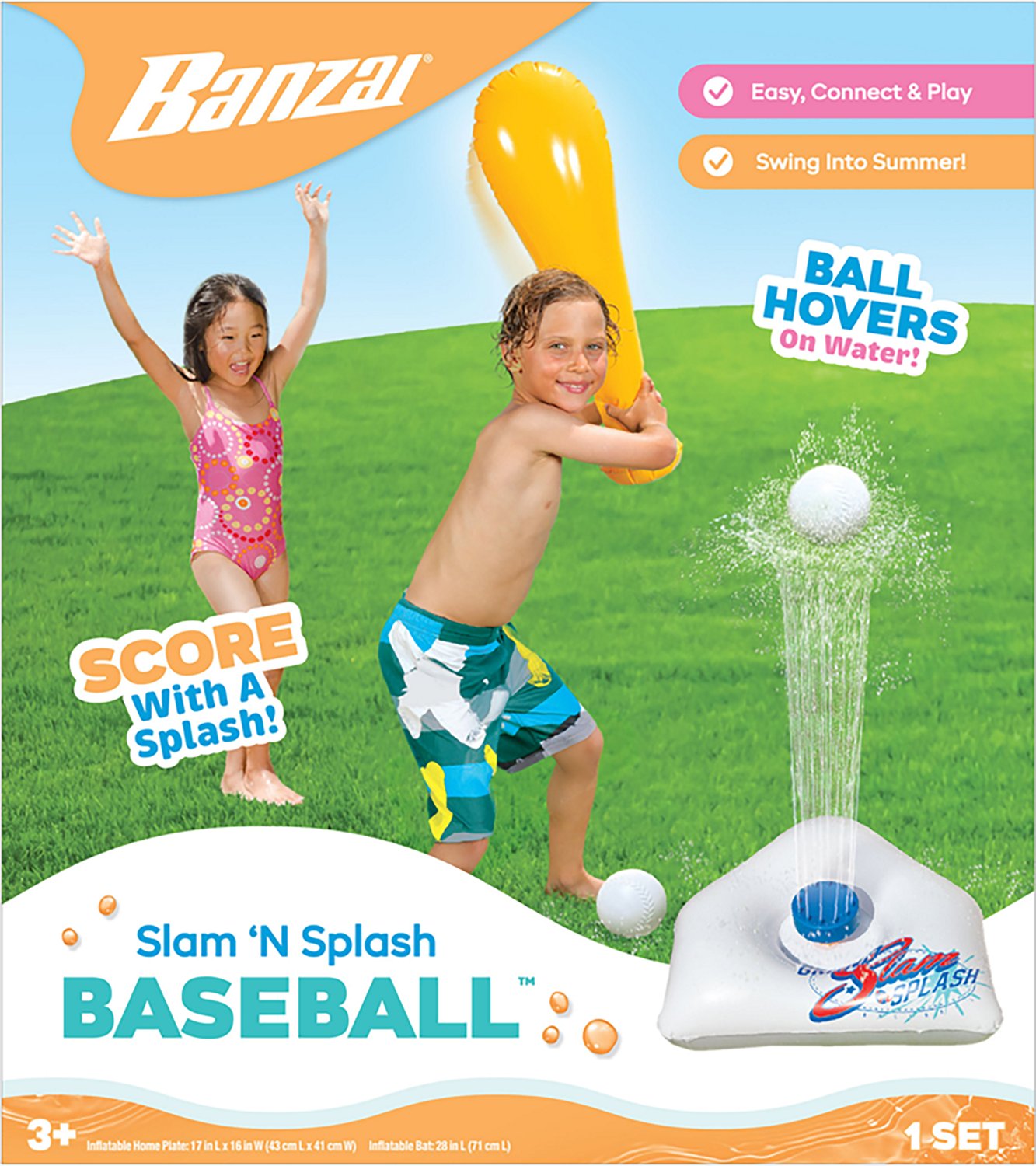 Banzai 5-Piece Grand Slam 'N Splash Water Hover Baseball Tee Set - view number 8