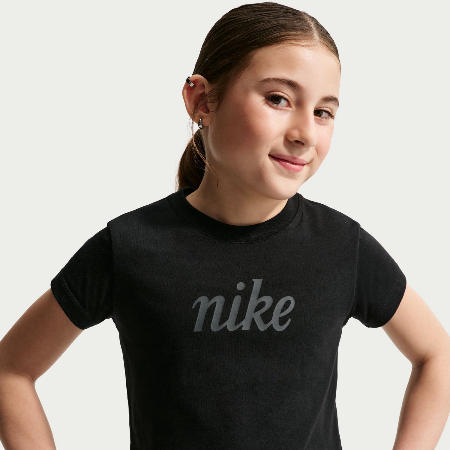 Nike Sportswear Big Kids’ Cropped Short Sleeve T‑Shirt - view number 3