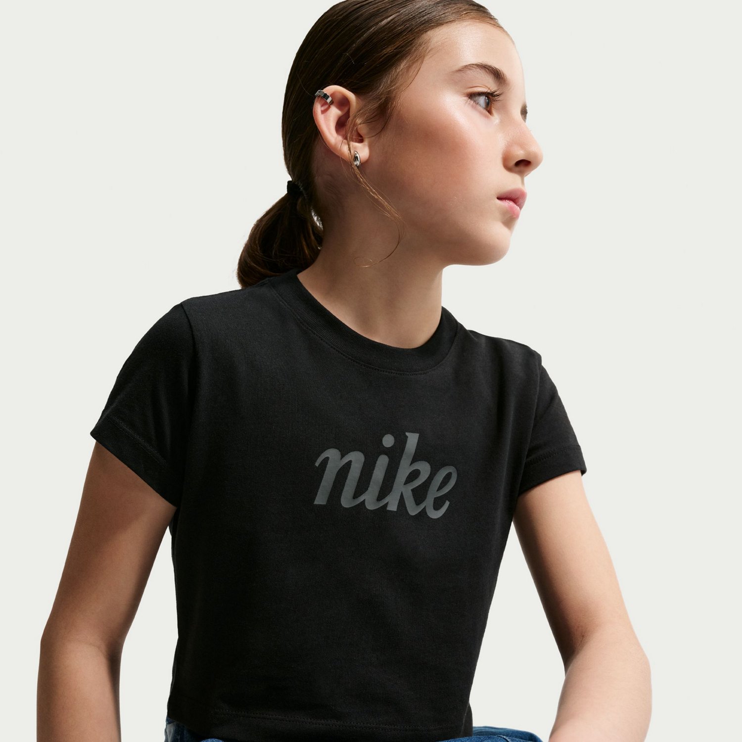Nike Sportswear Big Kids’ Cropped Short Sleeve T‑Shirt - view number 5