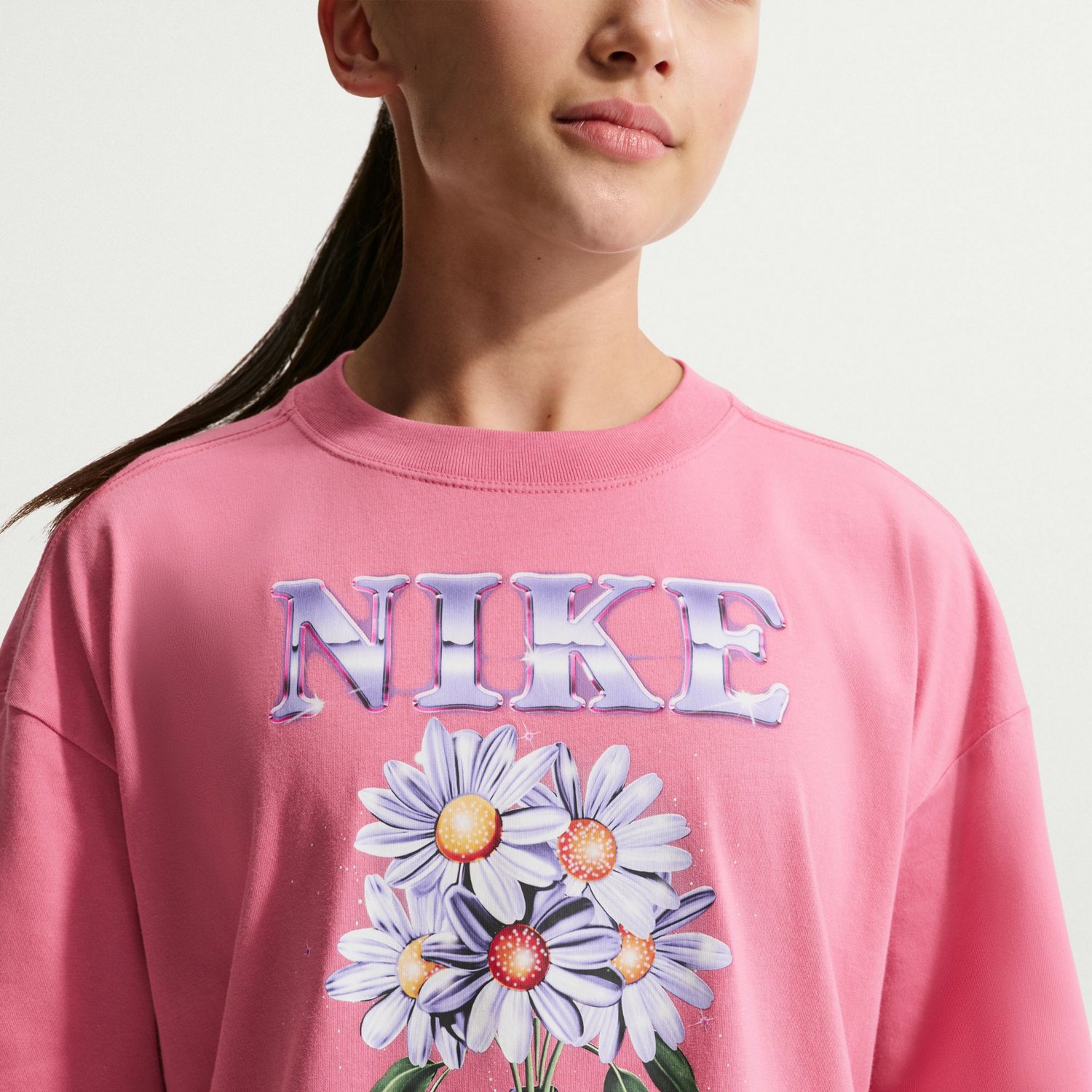 Nike Sportswear Girls’ Oversized Short Sleeve T‑Shirt - view number 5