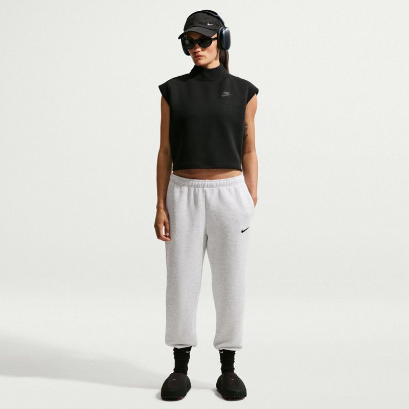 Nike Womens Cuffed Mid Rise Regular Fit Active Jogger Pant, Medium, Gray