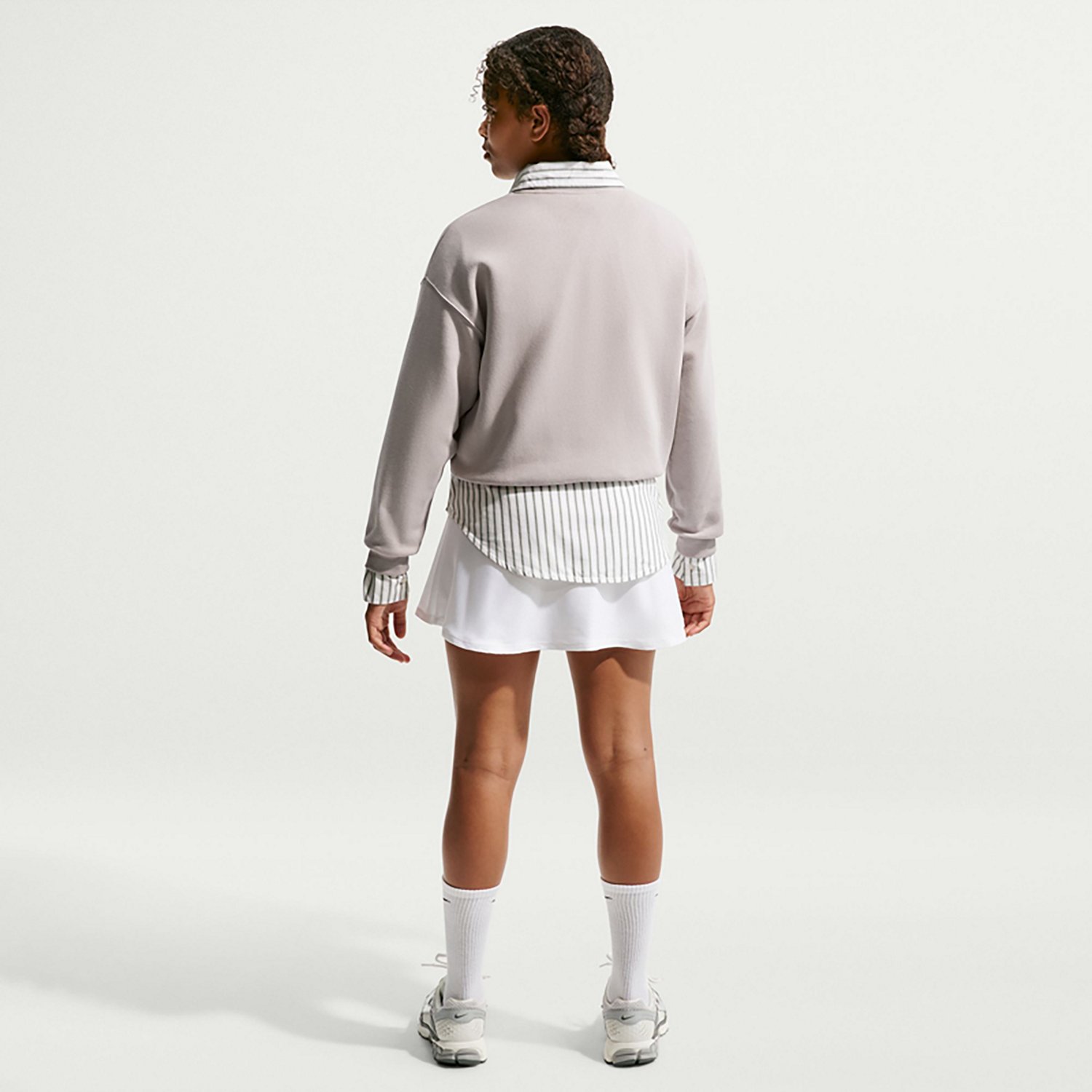 Nike Girls' Sportswear Studio Fleece Boxy Oversized Sweatshirt - view number 2