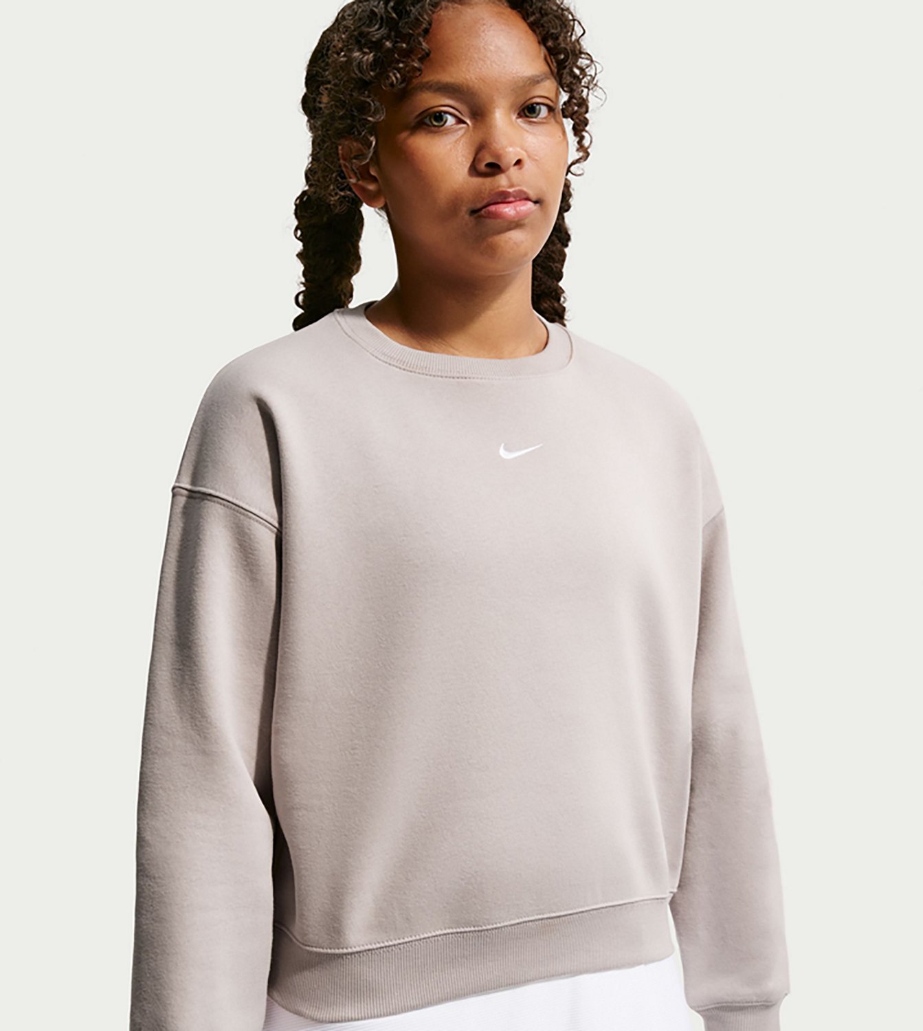 Nike Girls' Sportswear Studio Fleece Boxy Oversized Sweatshirt - view number 5