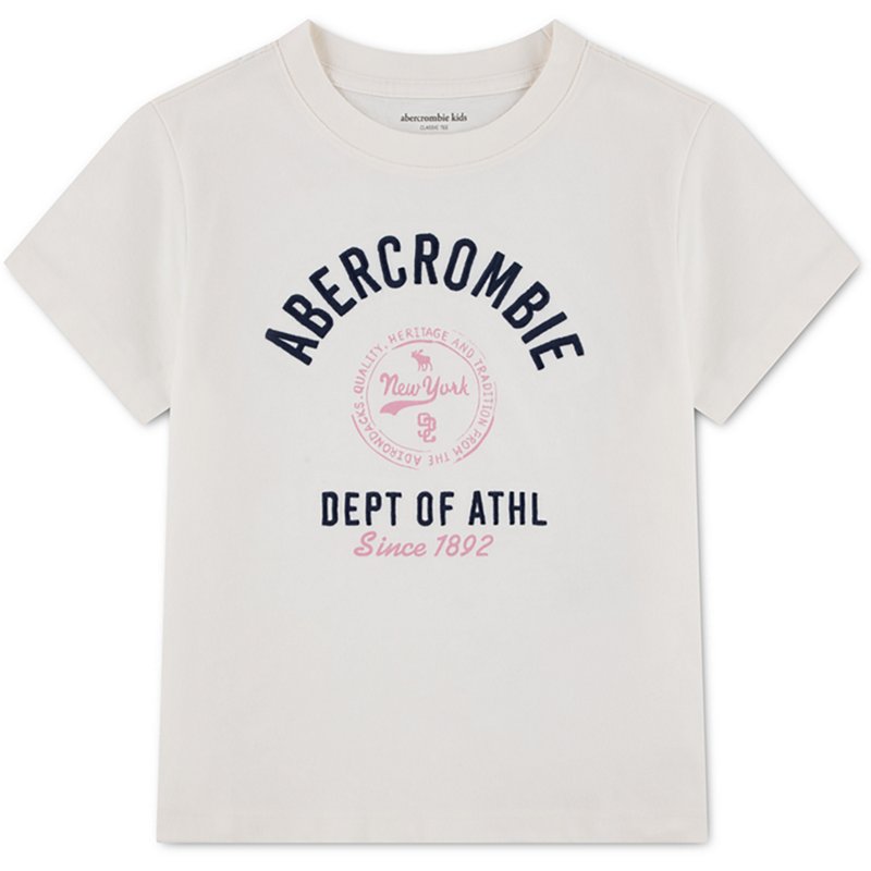 abercrombie kids y2k core classic graphic tee, Size 9/10, Jet Stream