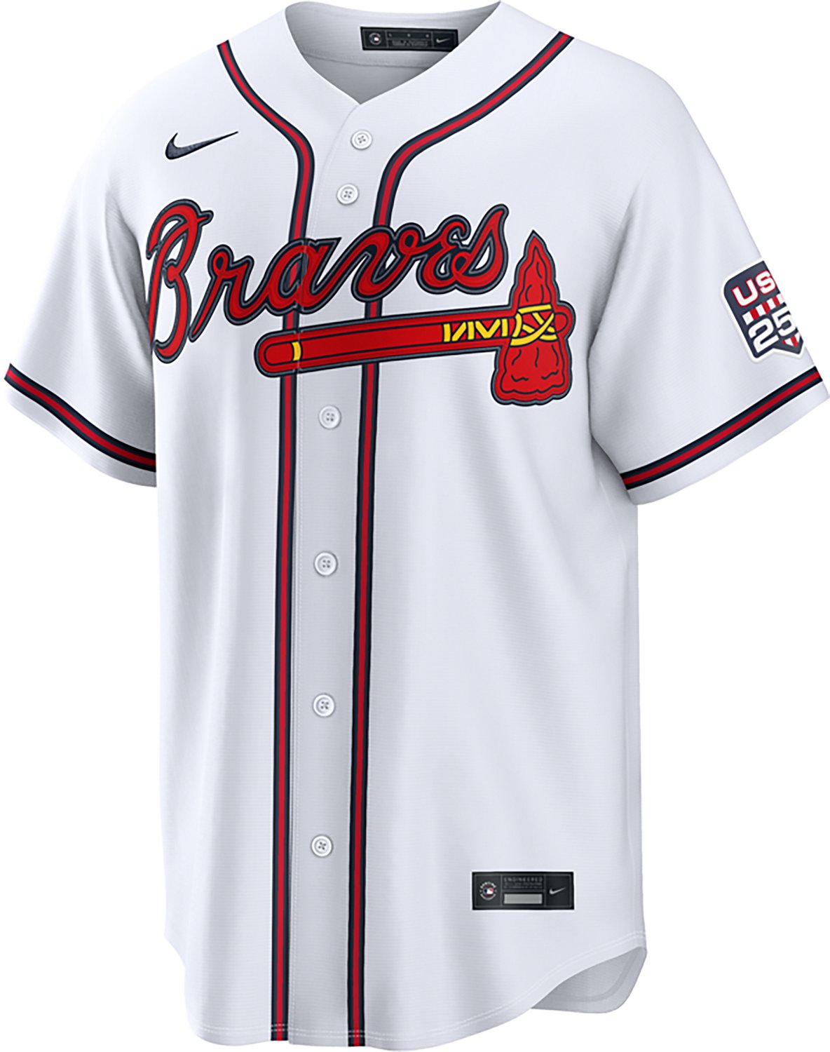 Nike Men's Atlanta Braves USA 250 4th of July Home Stadium Jersey Drake Baldwin - view number 2