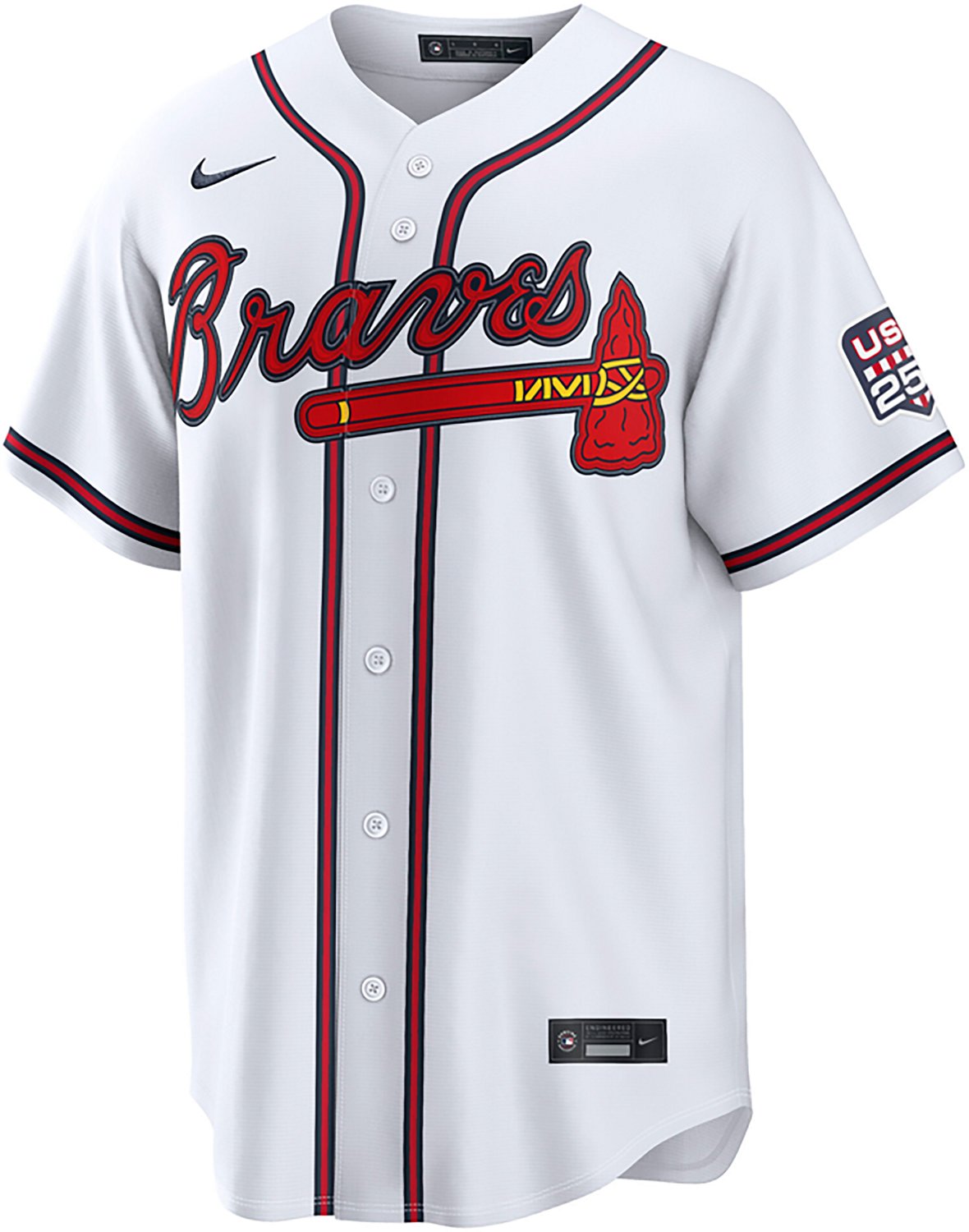 Nike Men's Atlanta Braves USA 250 4th of July Home Stadium Jersey Ronald Acuna Jr.