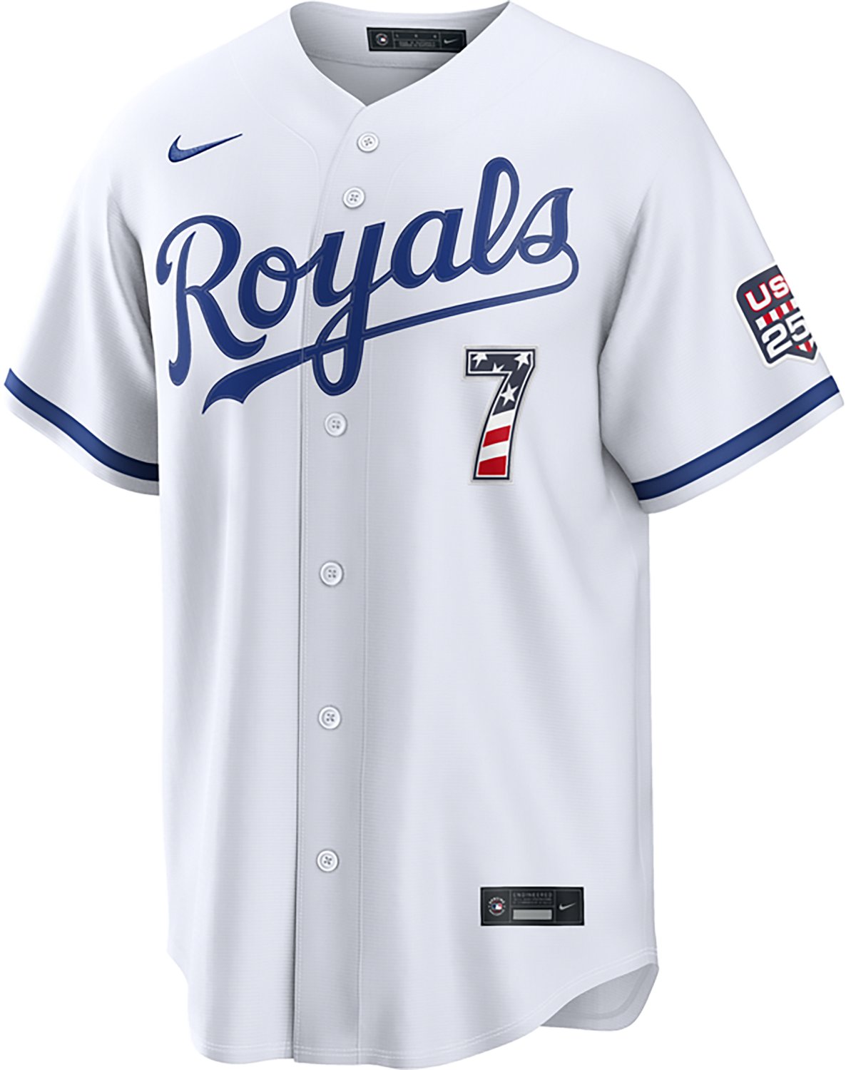 Nike Men's Kansas City Royals USA 250 4th of July Home Stadium Jersey Bobby Witt Jr. - view number 2