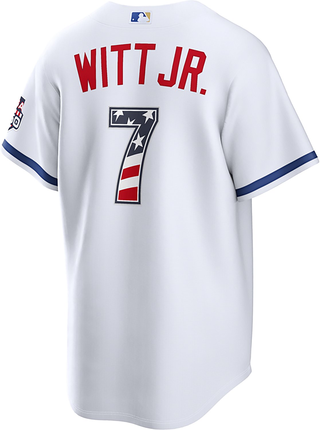 Nike Men's Kansas City Royals USA 250 4th of July Home Stadium Jersey Bobby Witt Jr. - view number 3