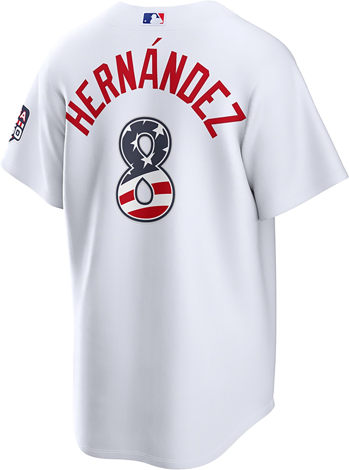 Nike Men's Los Angeles Dodgers USA 250 4th of July Home Stadium Jersey Enrique Hernandez - view number 3